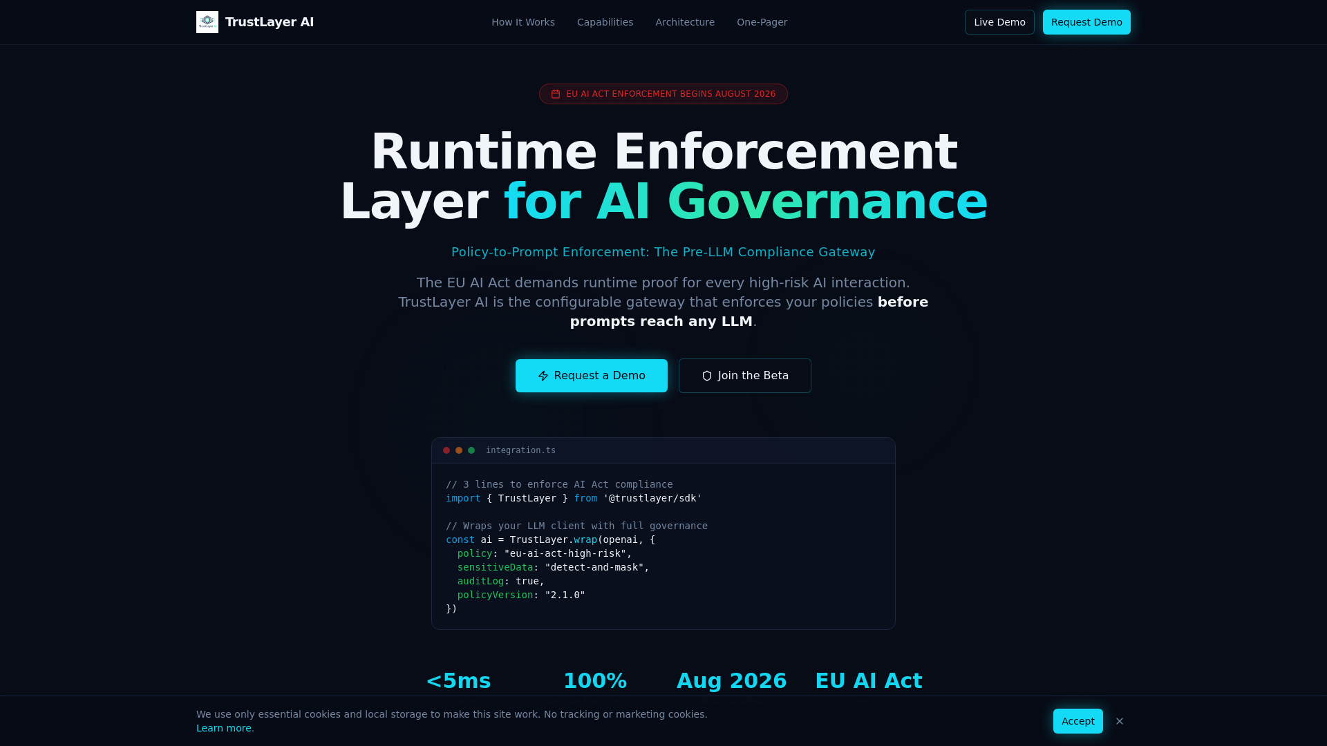TrustLayer AI - Enterprise AI Security Gateway