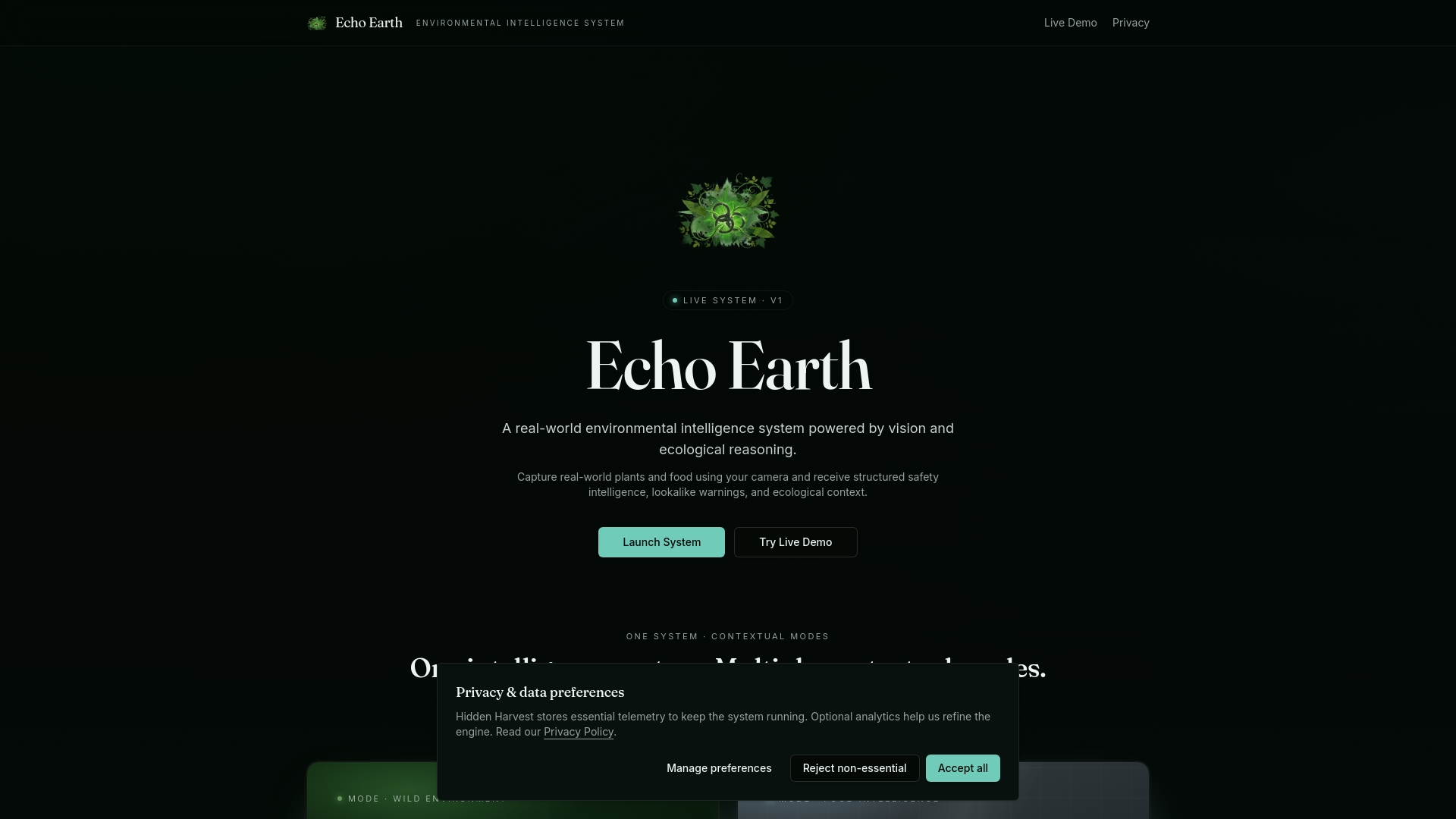Echo Earth — Vision-based environmental intelligence