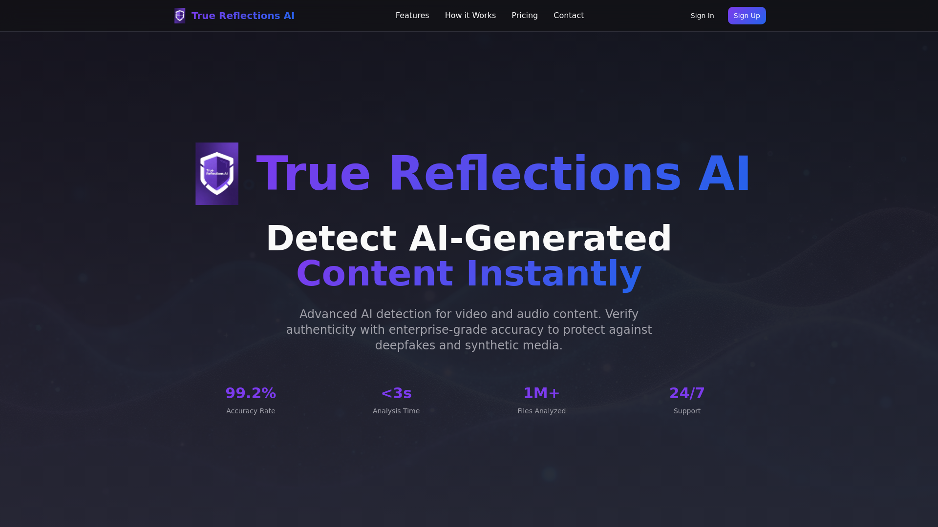 True Reflections AI - Advanced Deepfake & AI Content Detection