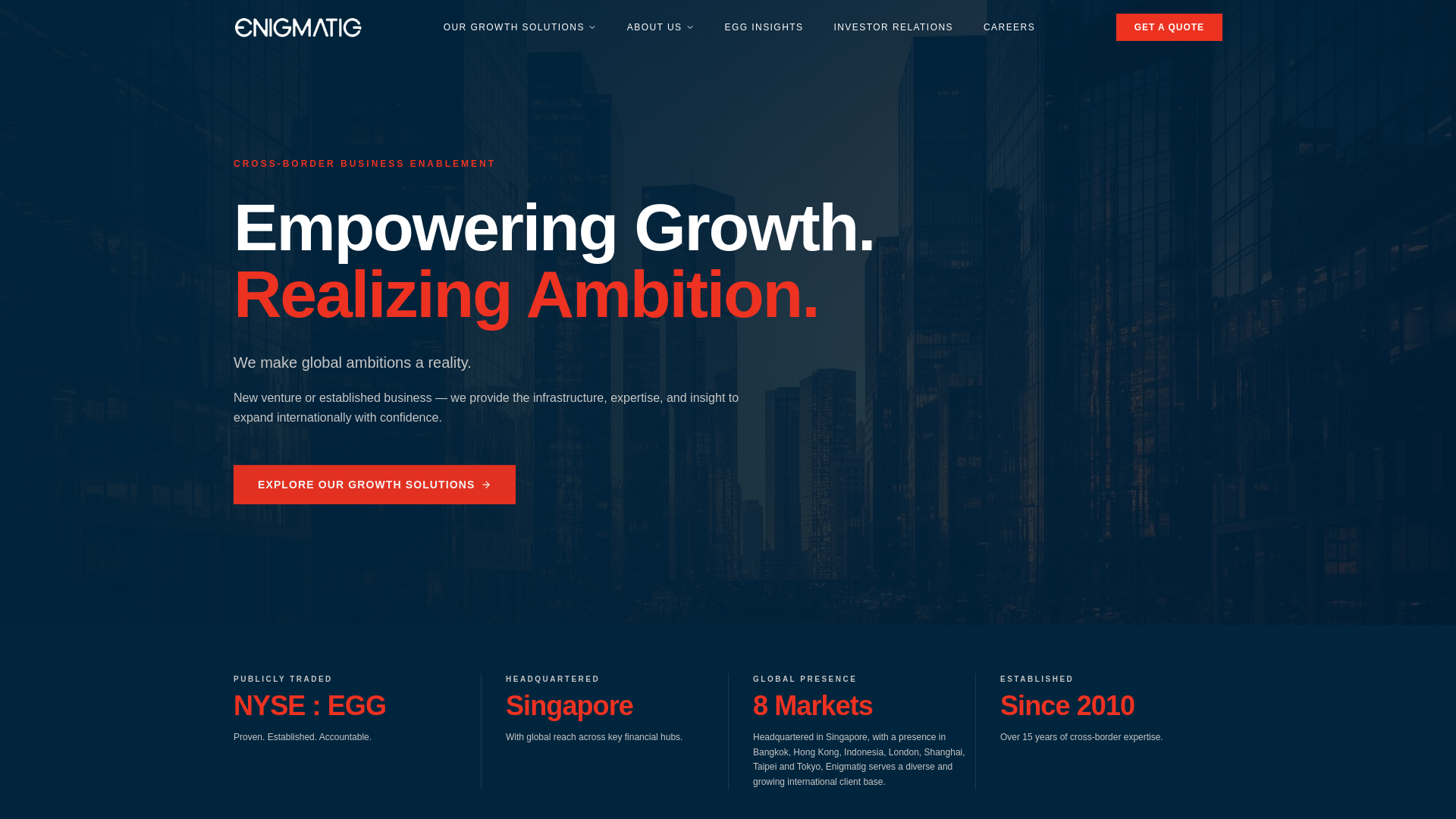 Enigmatig: NYSE-Listed Firm Simplifies Global Expansion
