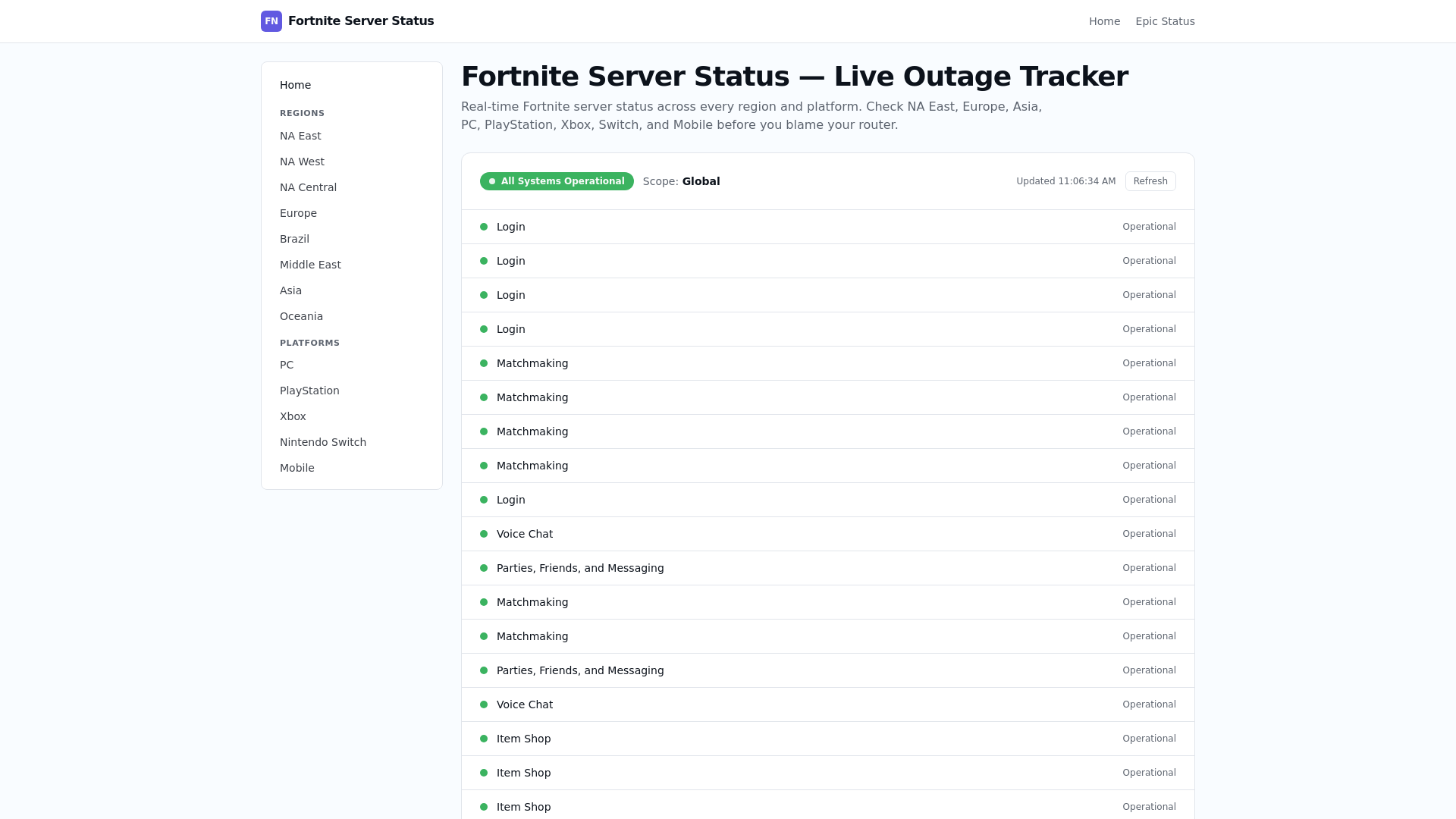 Pc Server Components Fortnite Server Status — Live Outage Tracker by Region & Platform