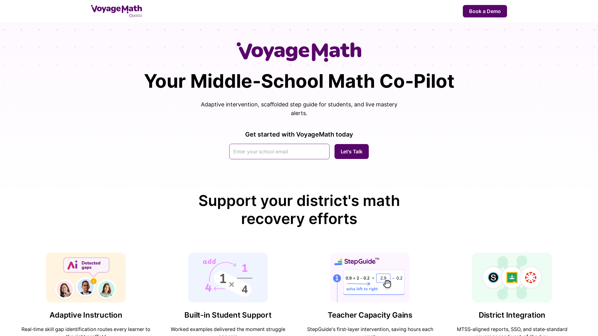 VoyageMath - Summer Pilot