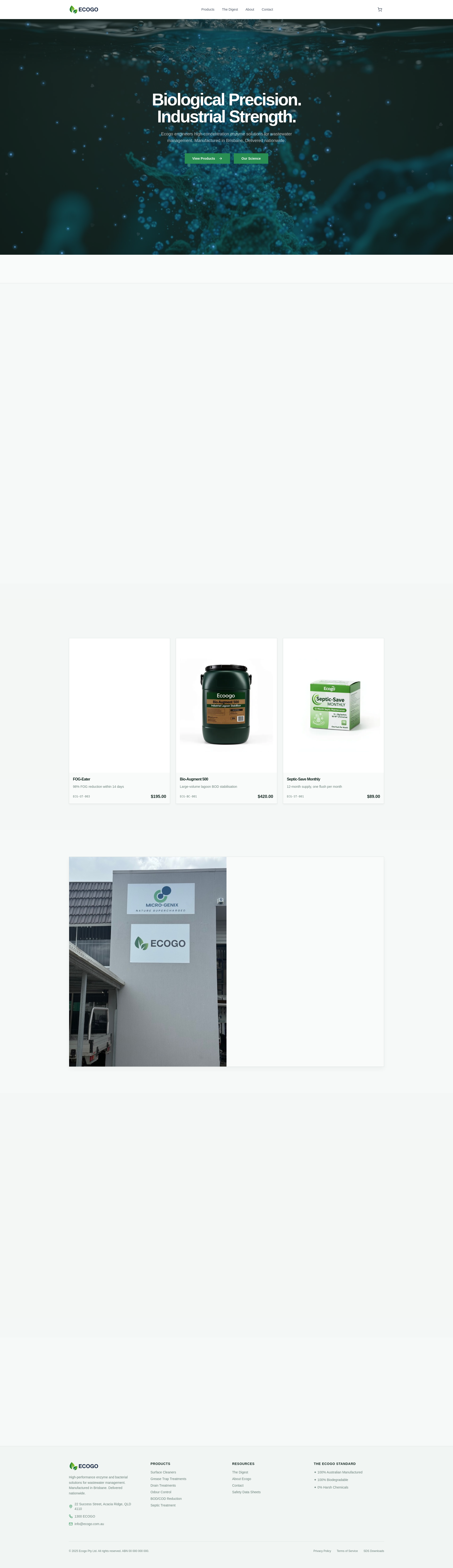 Ecogo — Biological Precision. Industrial Strength.