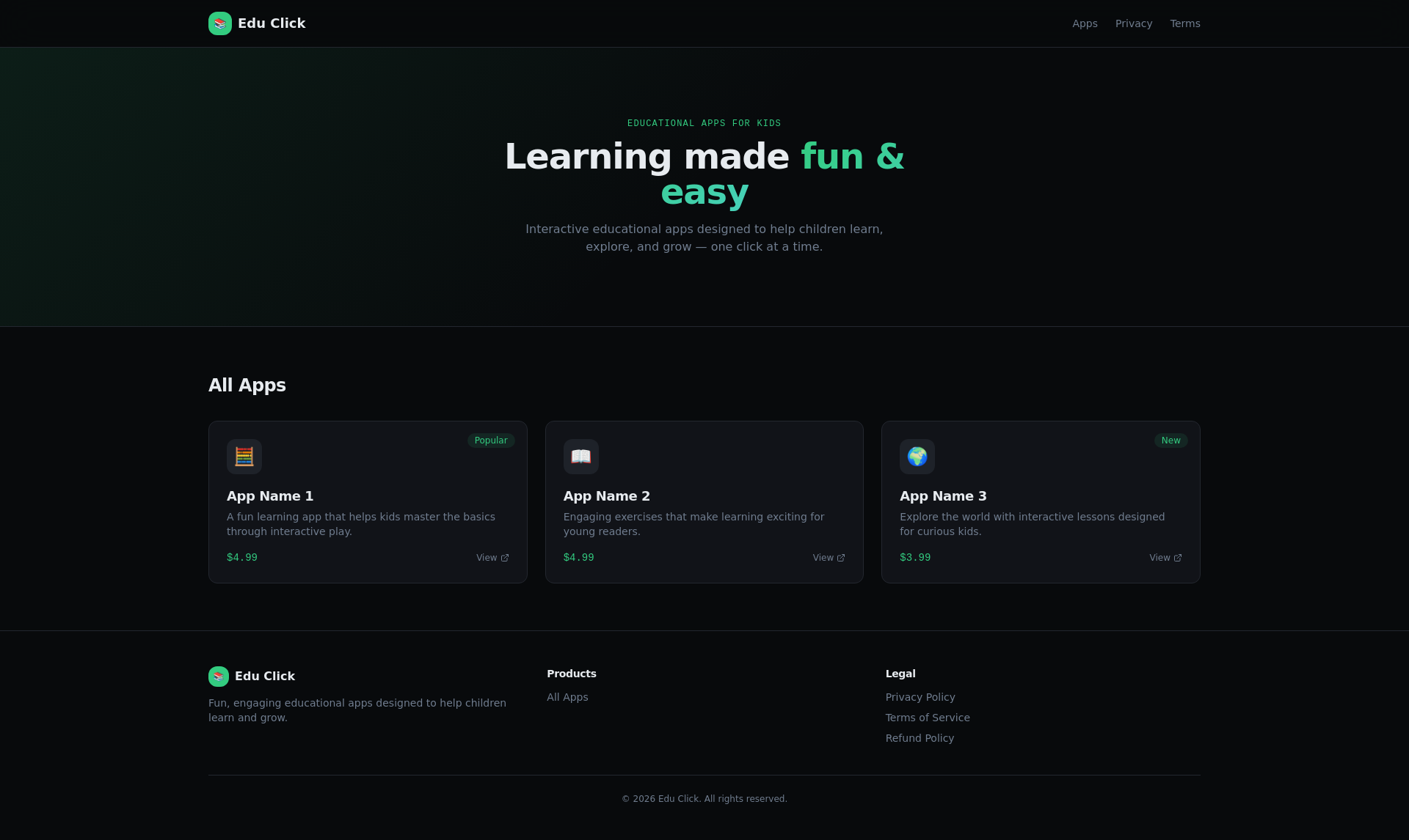Edu Click — Educational Apps for Kids