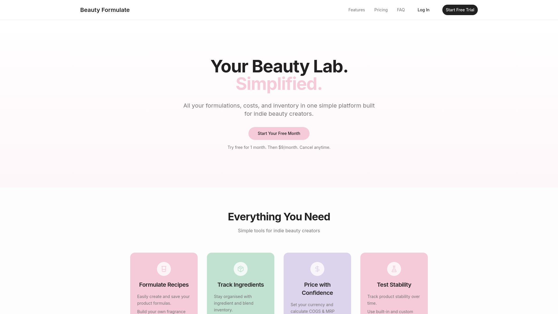 Beauty Formulate - Indie Formulation & Business Hub