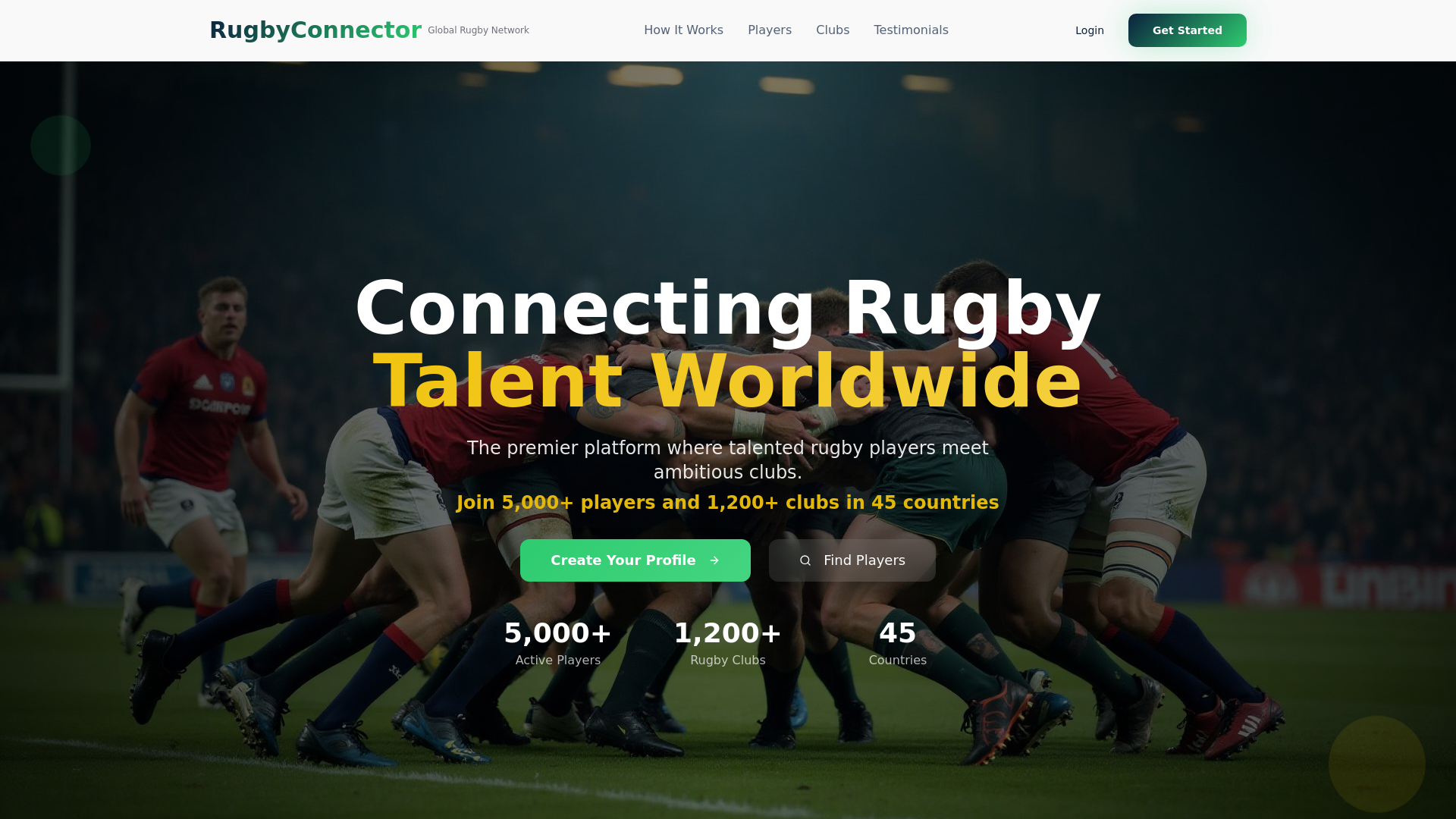 RugbyConnector - Connecting Rugby Talent with Clubs Worldwide