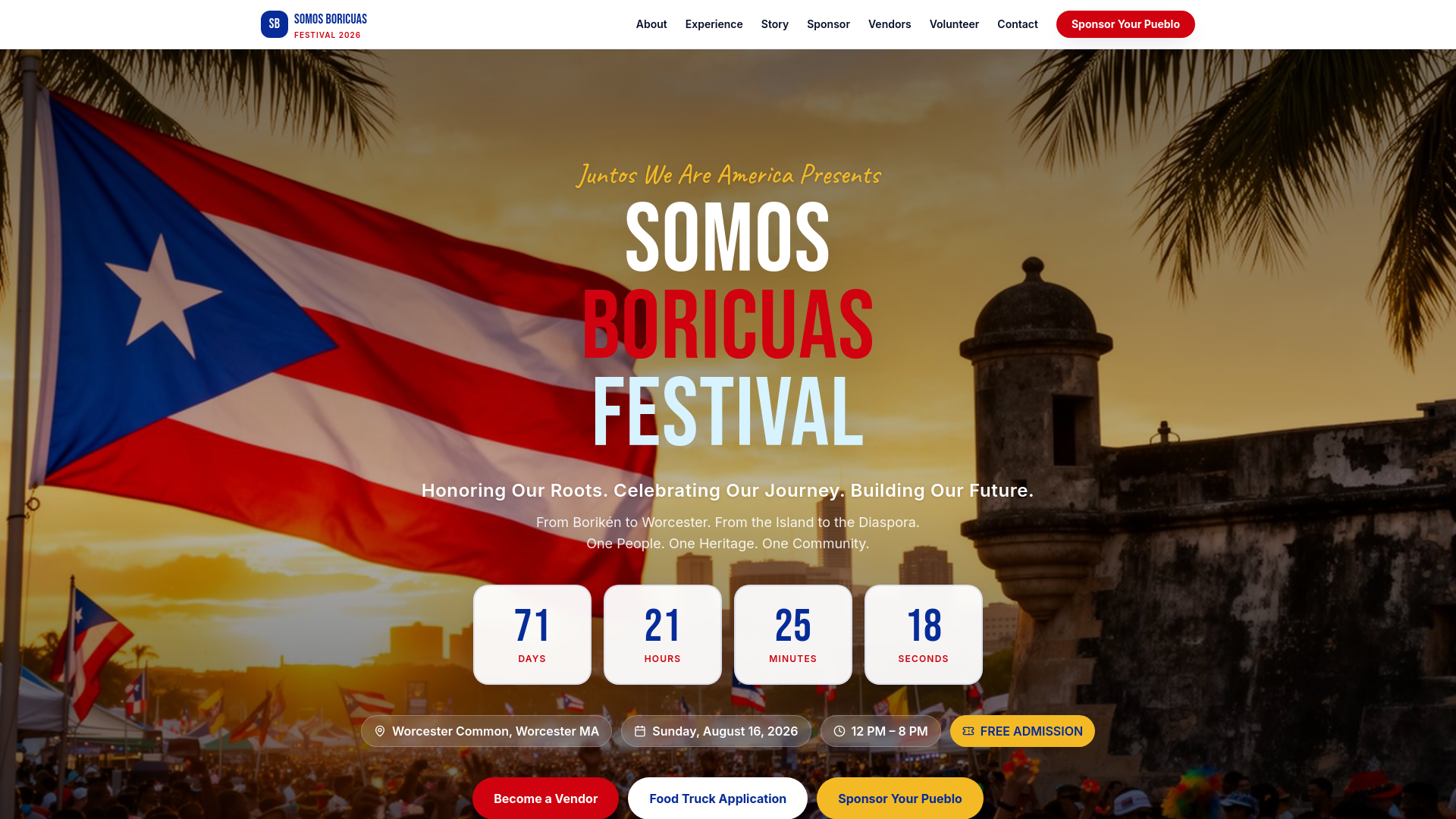 Juntos We Are America banner