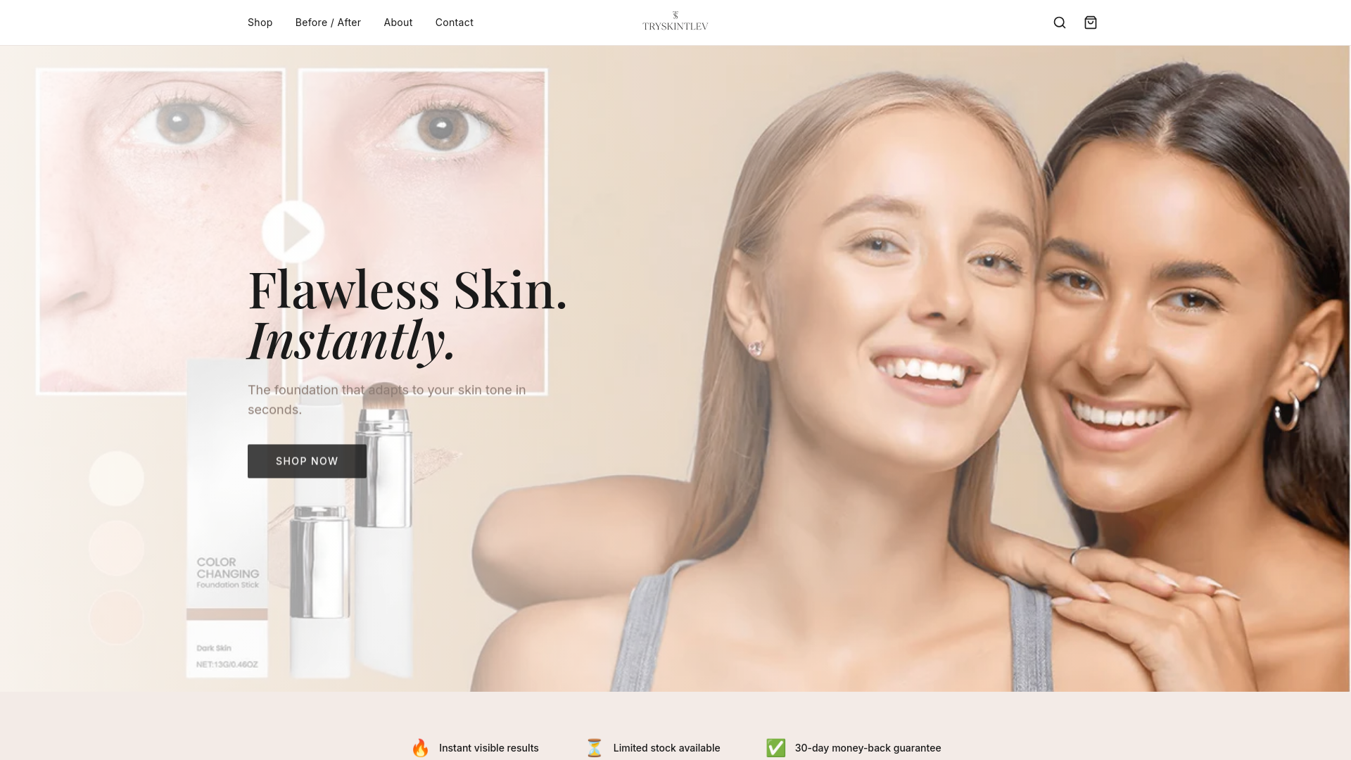 TRYSKINTLE™ – Adaptive Foundation That Matches Every Skin Tone