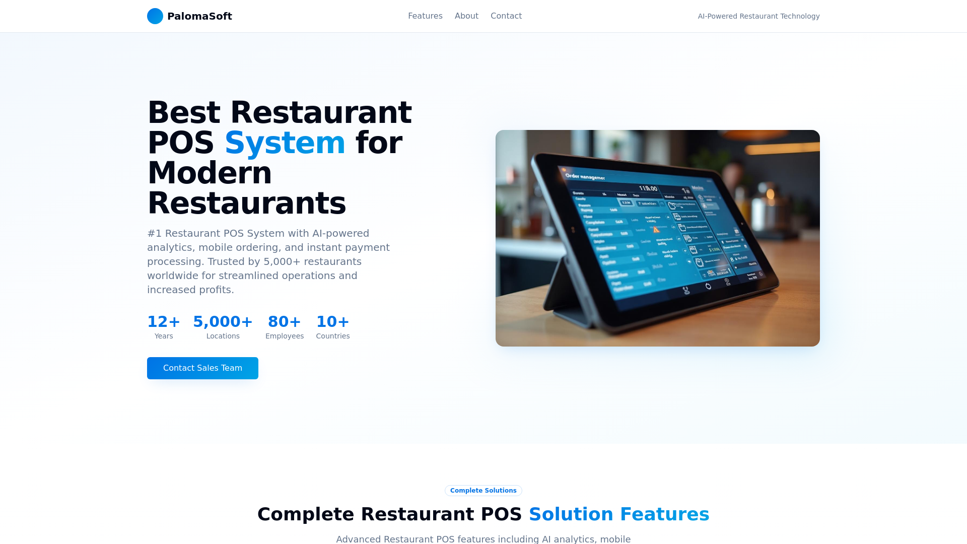 Best Restaurant POS System | #1 AI-Powered Point of Sale - PalomaSoft