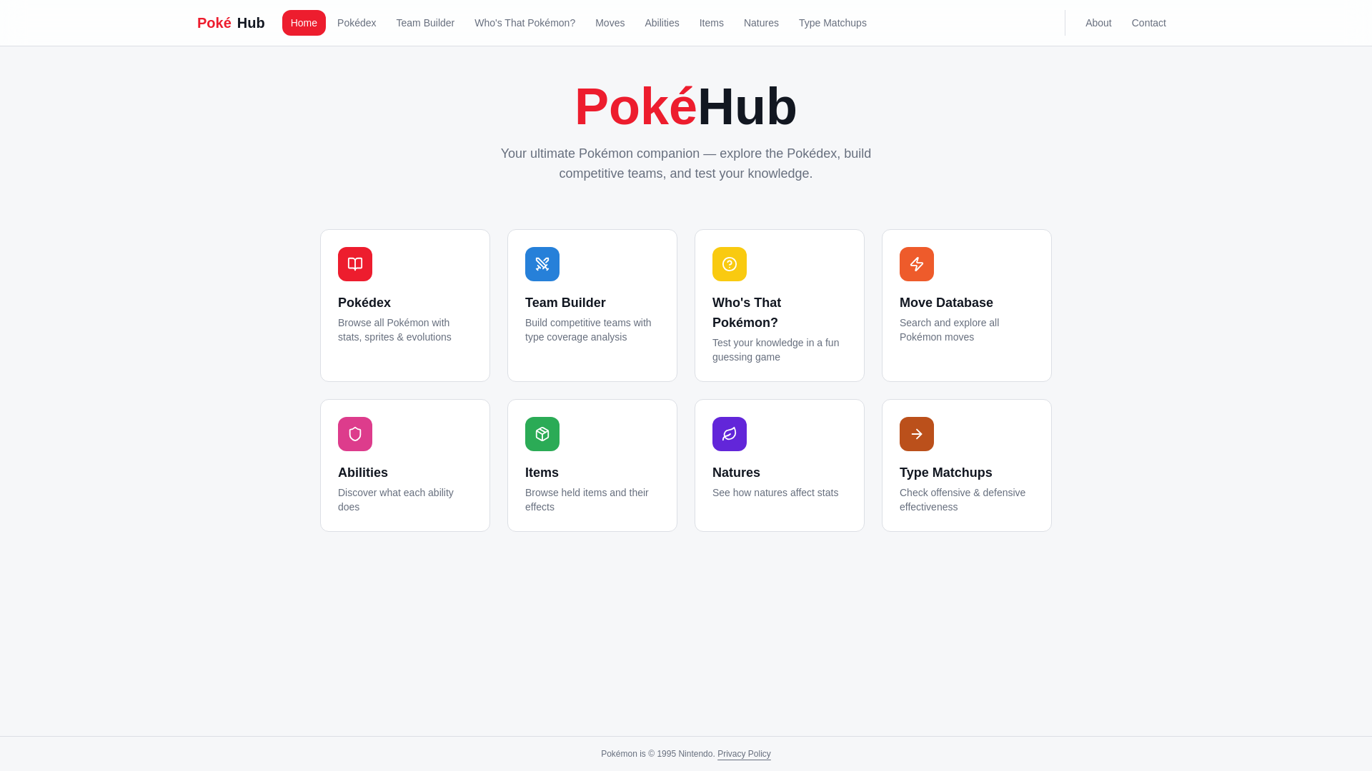Pokémon Team Builder — Competitive Team Planner | PokéHub
