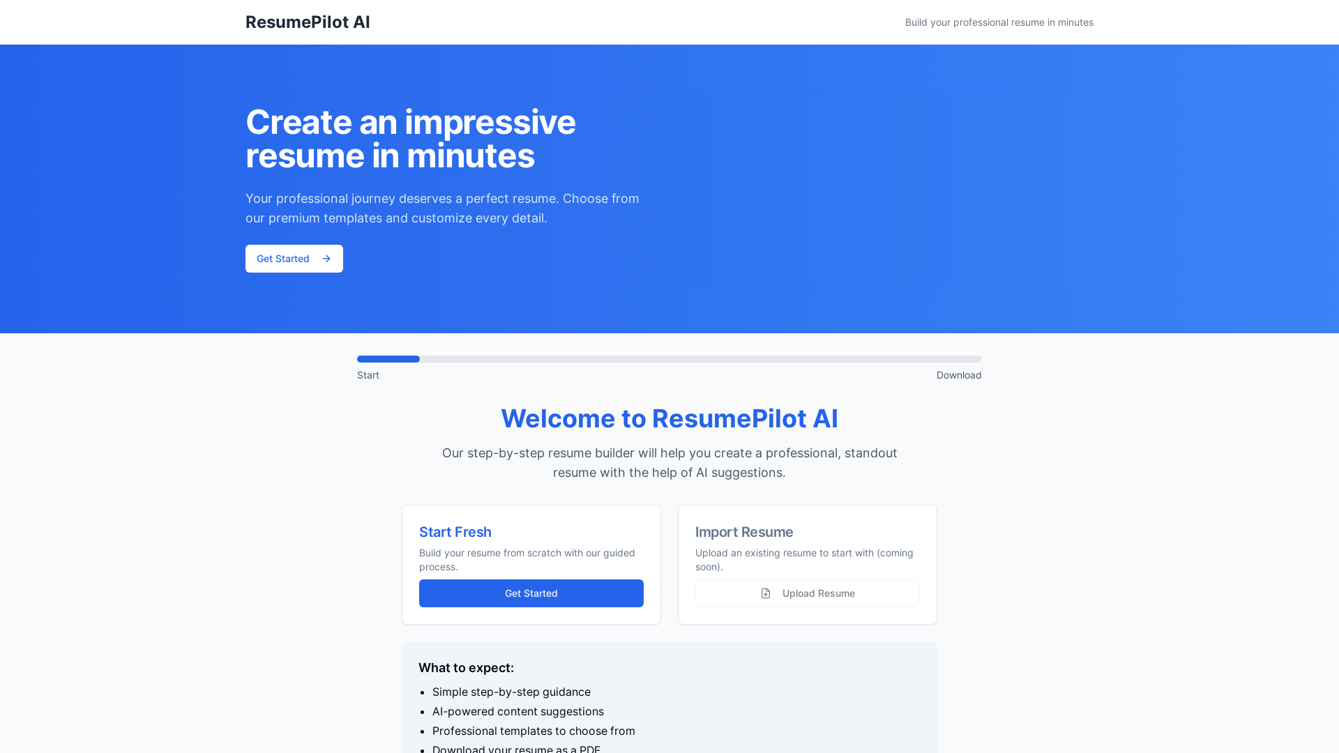 Professional Ai-powered Resume Creation Platform