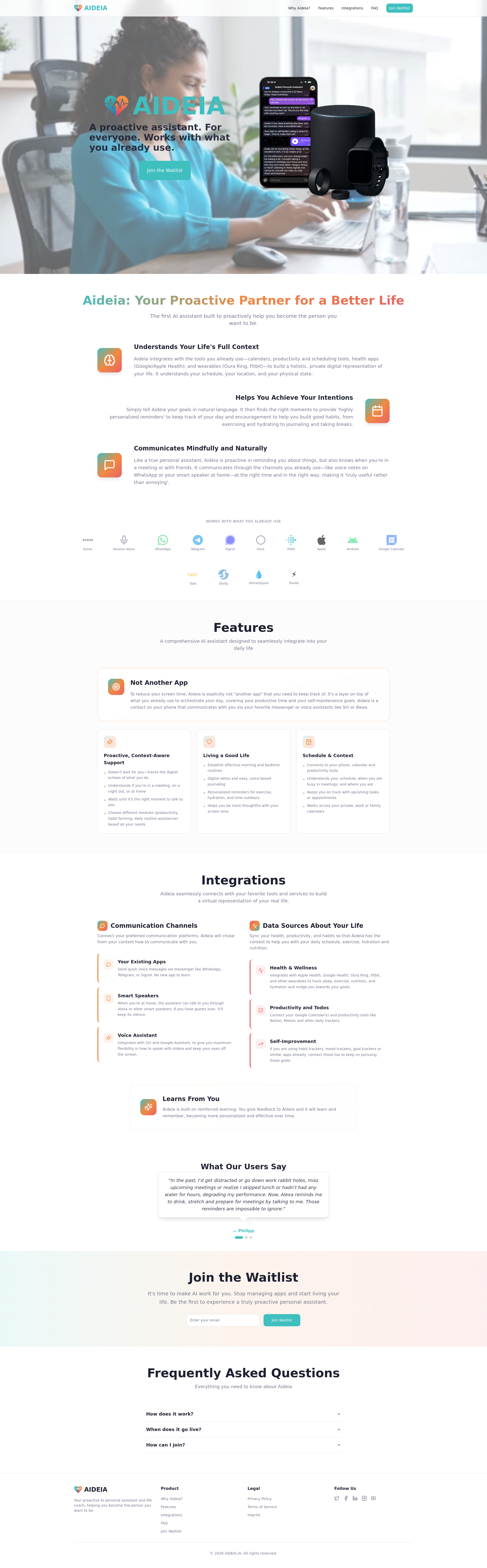 Proactive Assistant AIDEIA - Your Proactive AI Personal Assistant