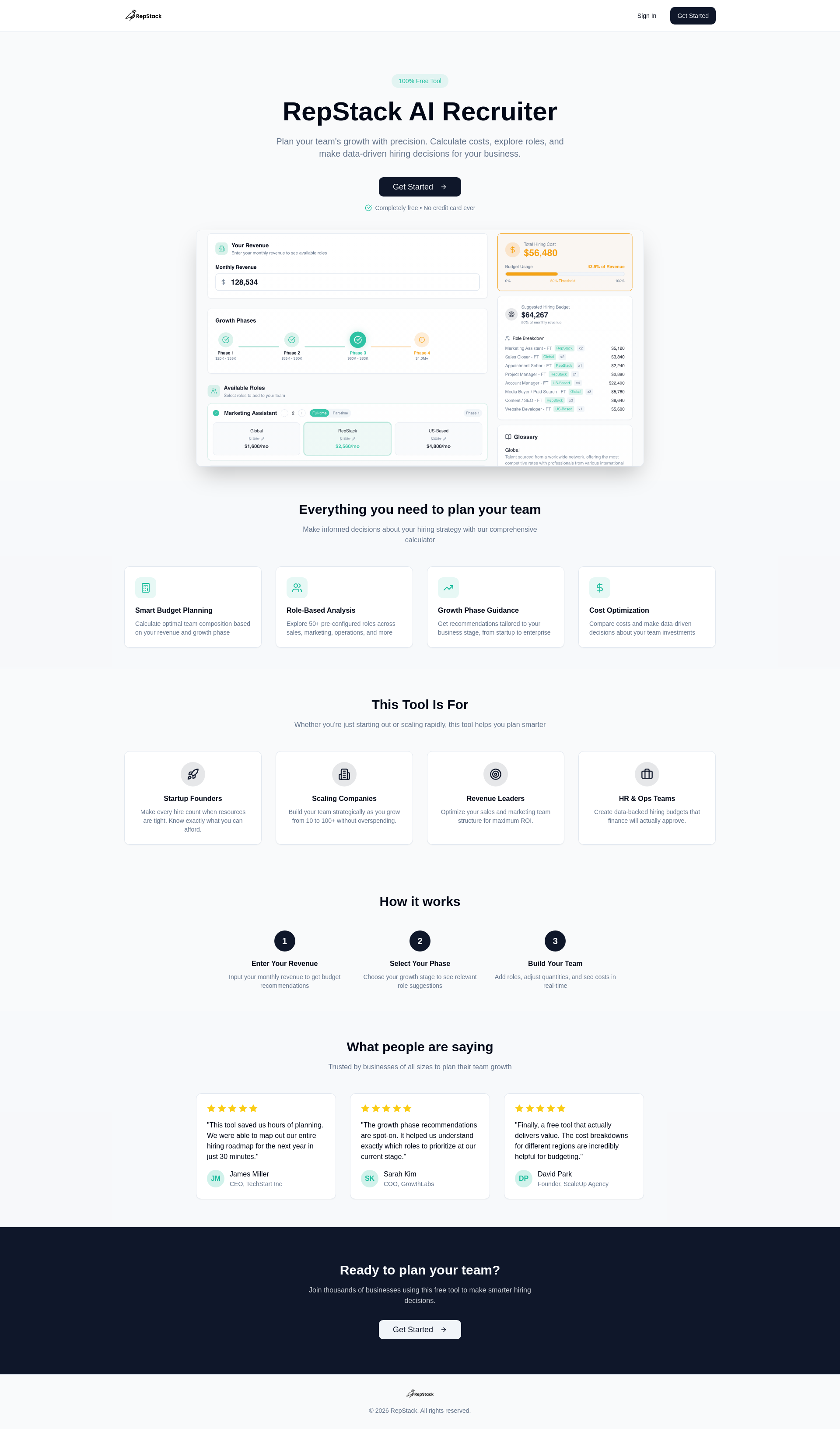 Reps Stack Digital RepStack AI Recruiter