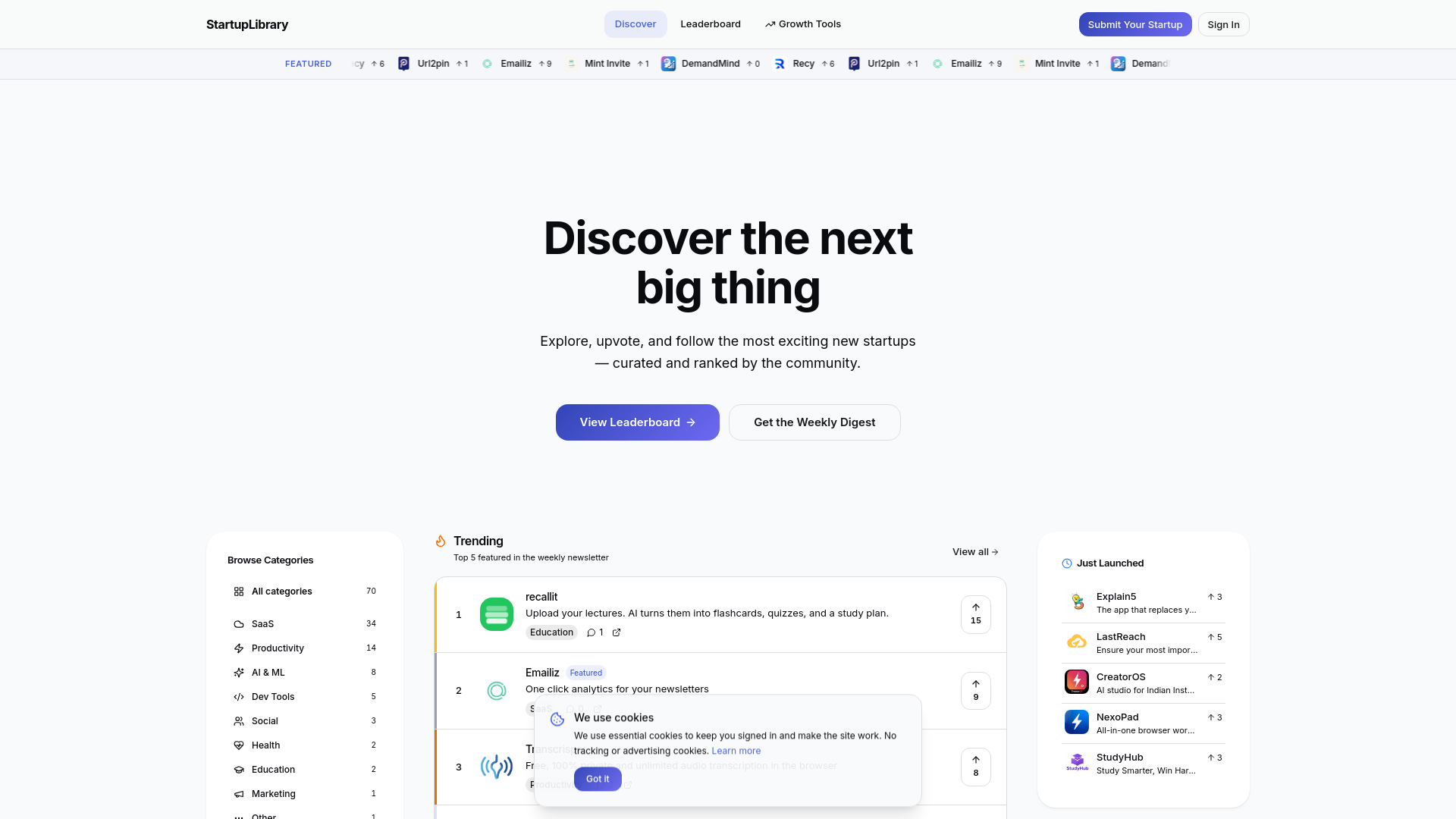 StartupLibrary  screenshot 1
