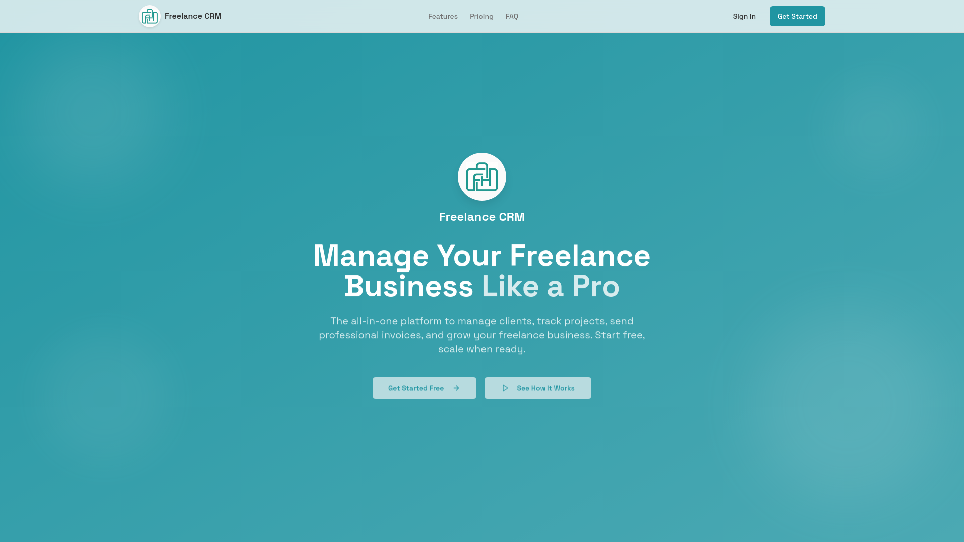 Freelance CRM Screenshot