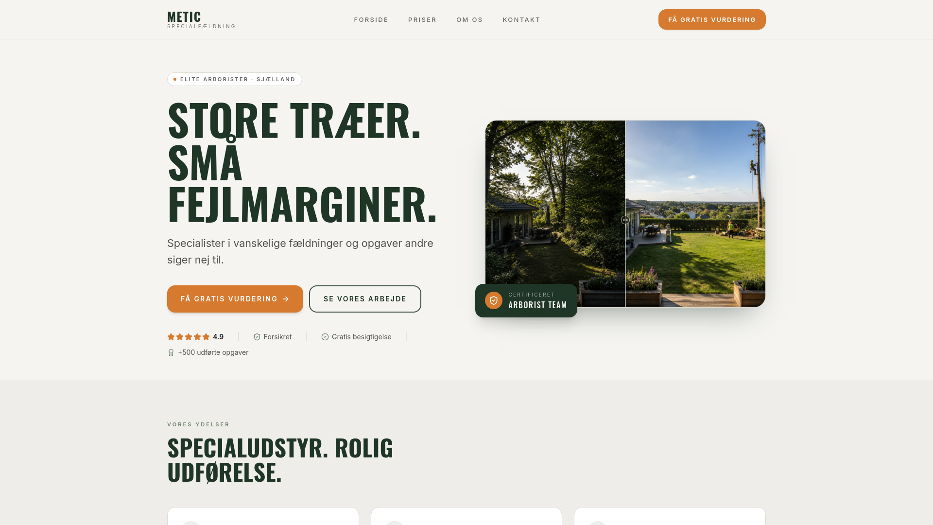 TM Træfældning & Træpleje logo