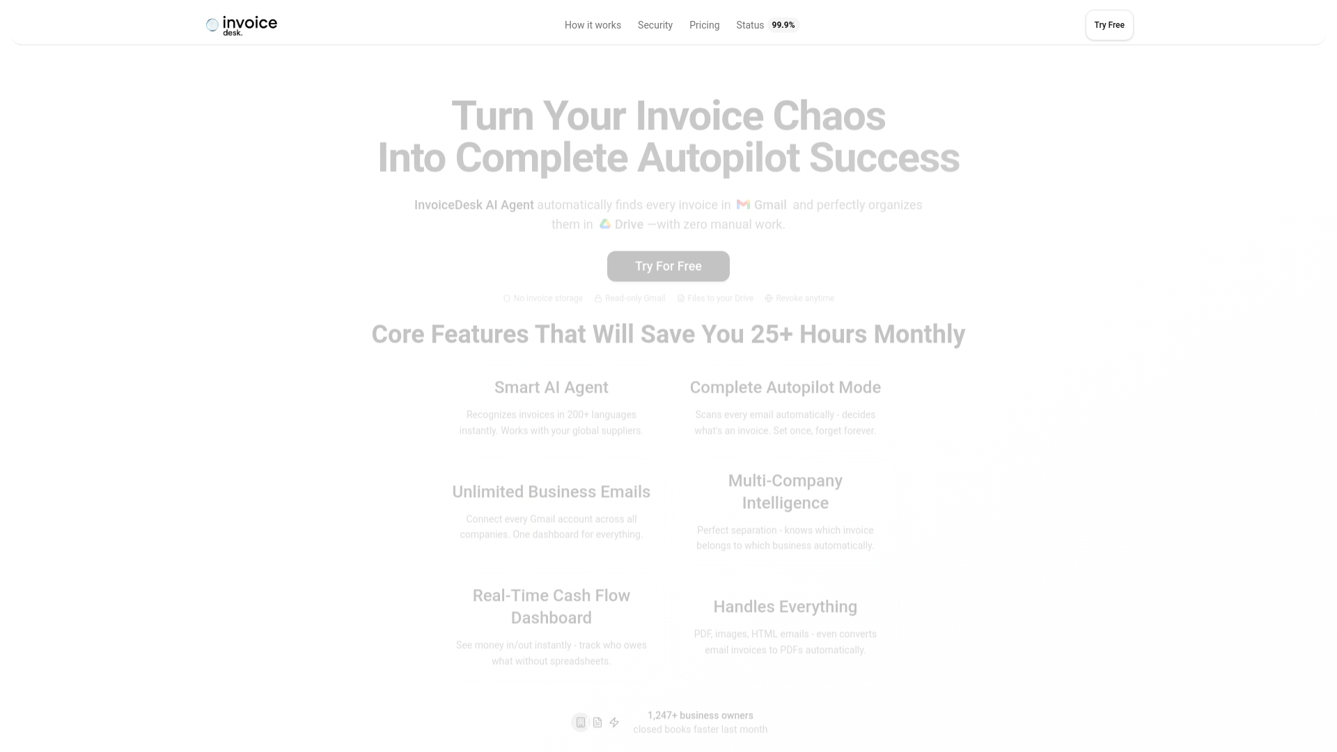 InvoiceDesk — AI Invoice Agents for Gmail & Drive