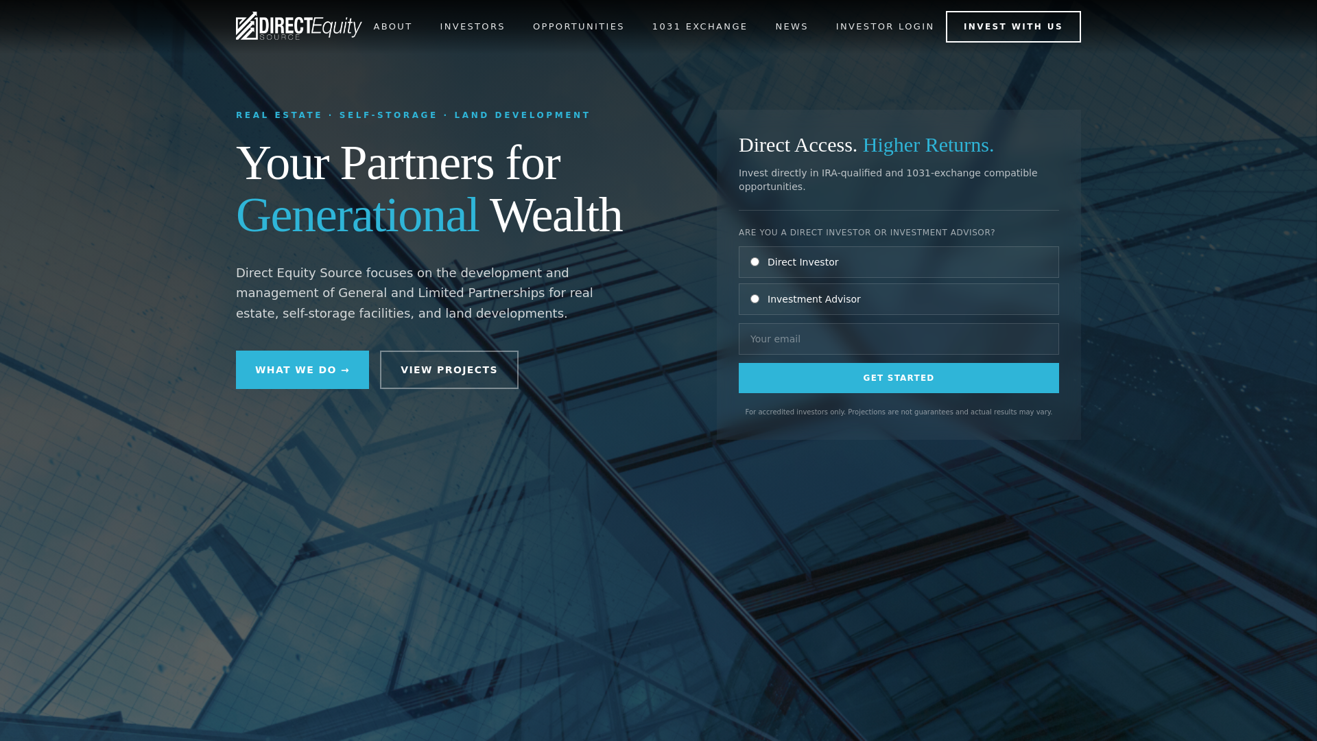 Direct Equity Source — Your Partners for Generational Wealth