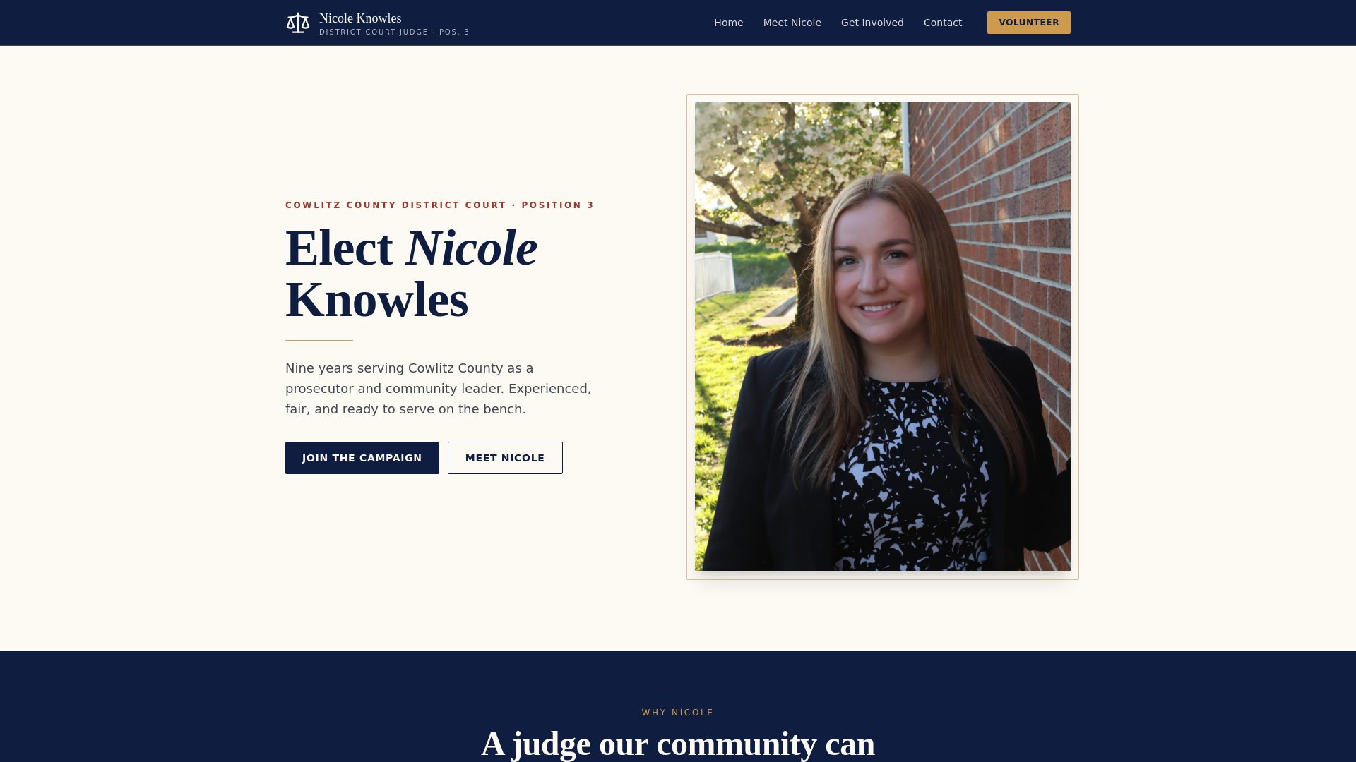 Elect Nicole Knowles — Cowlitz County District Court Judge, Position 3