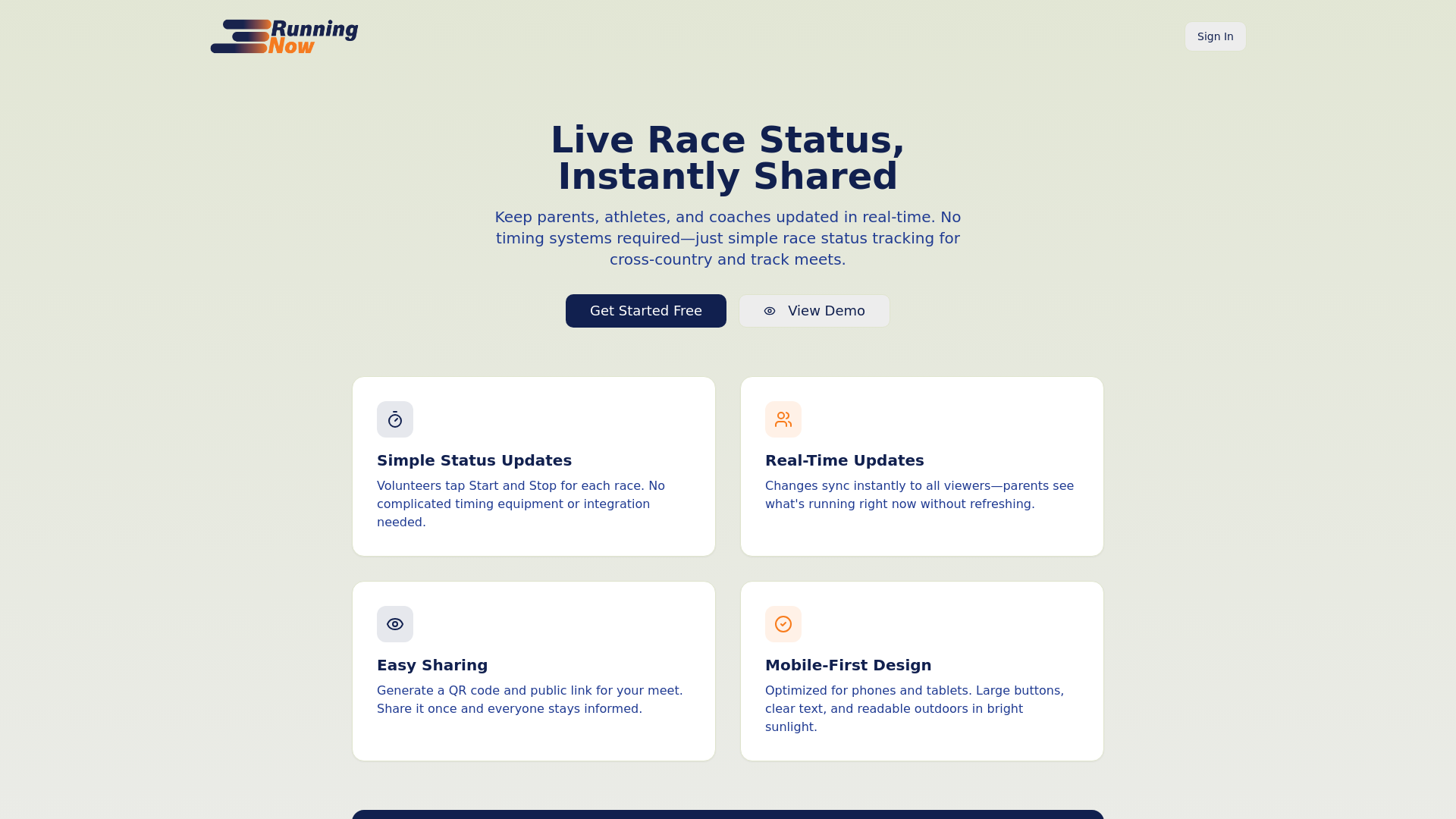 Running Currently Running Now - Live Race Status Tracking