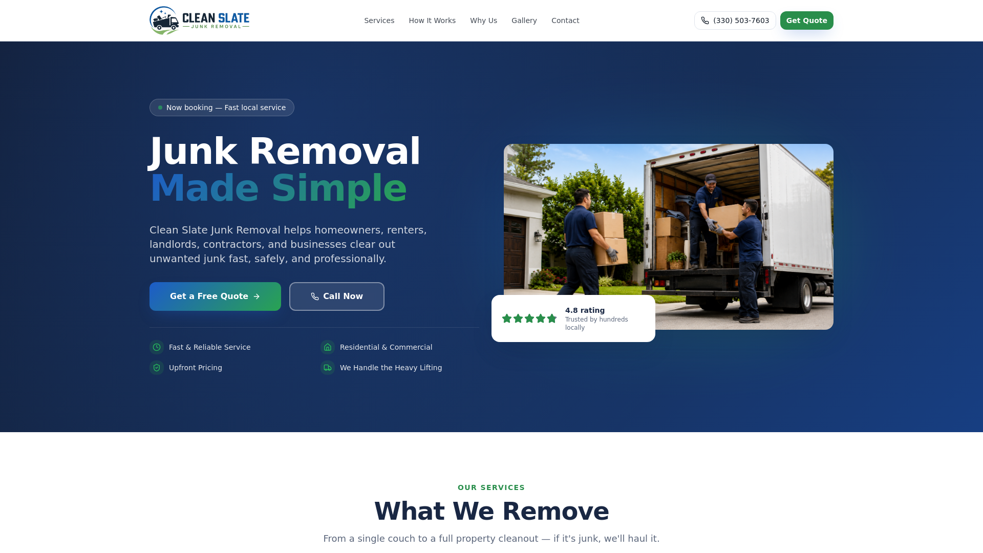 Clean Slate Junk Removal | Clear the Clutter. Start Fresh.