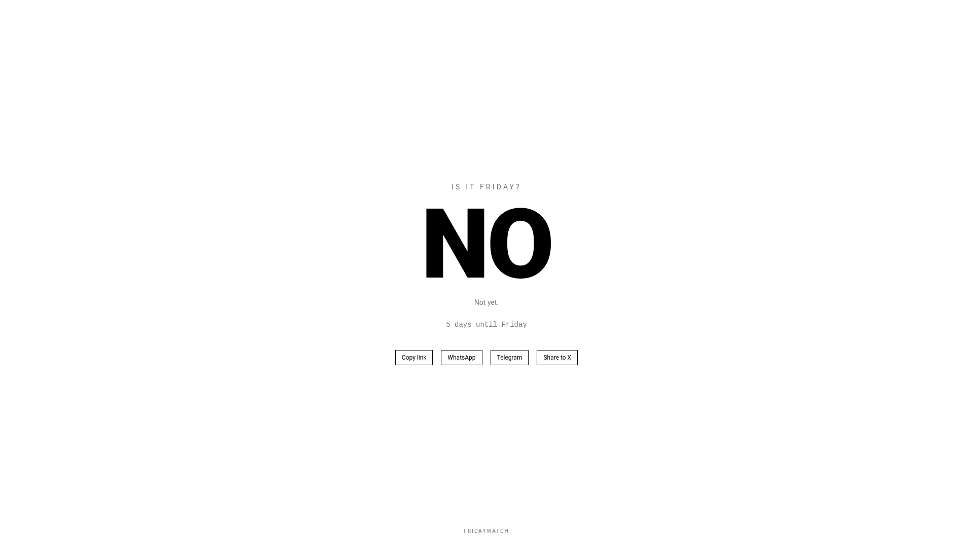 Is It Friday Today? Real-Time Friday Checker | FridayWatch