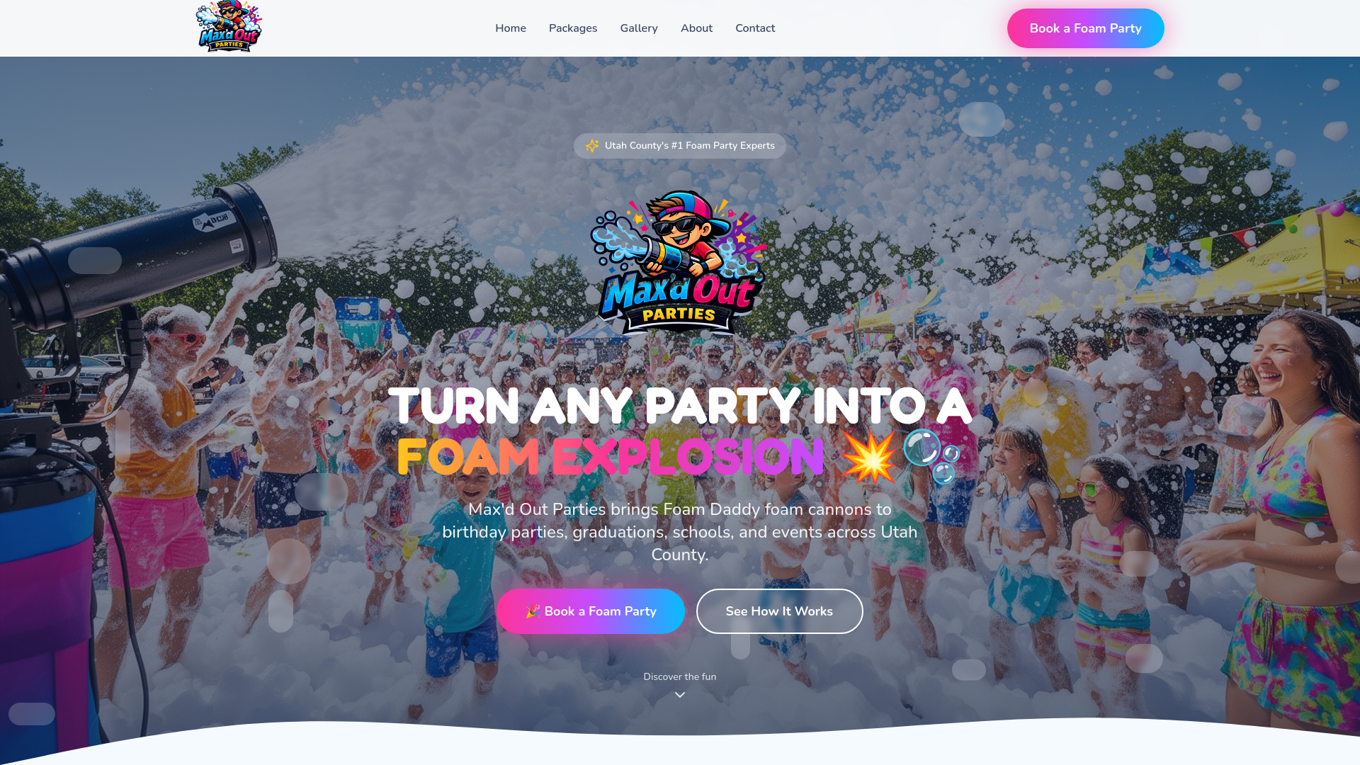Max'd Out Max'd Out Parties | Utah County's #1 Foam Party Experience