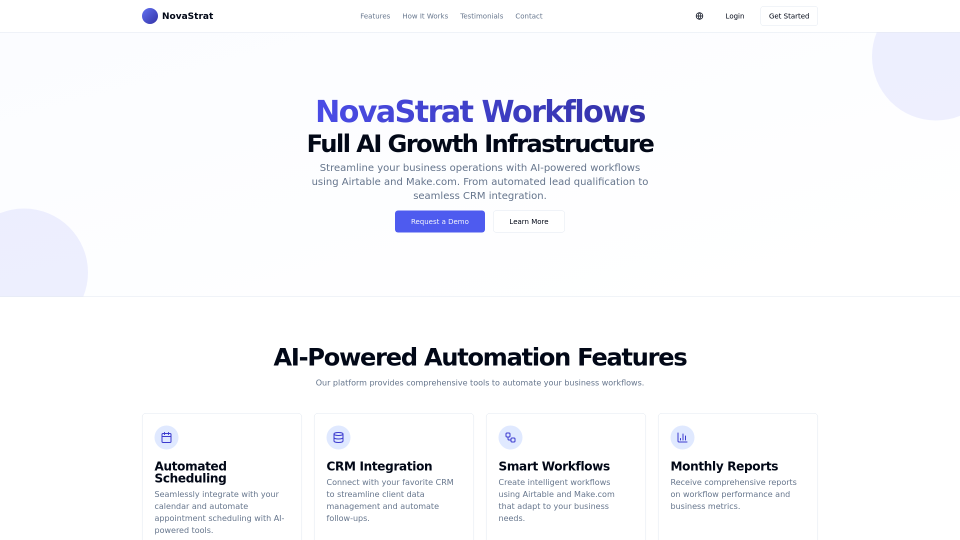 NovaStrat Workflows - Full AI Growth Infrastructure