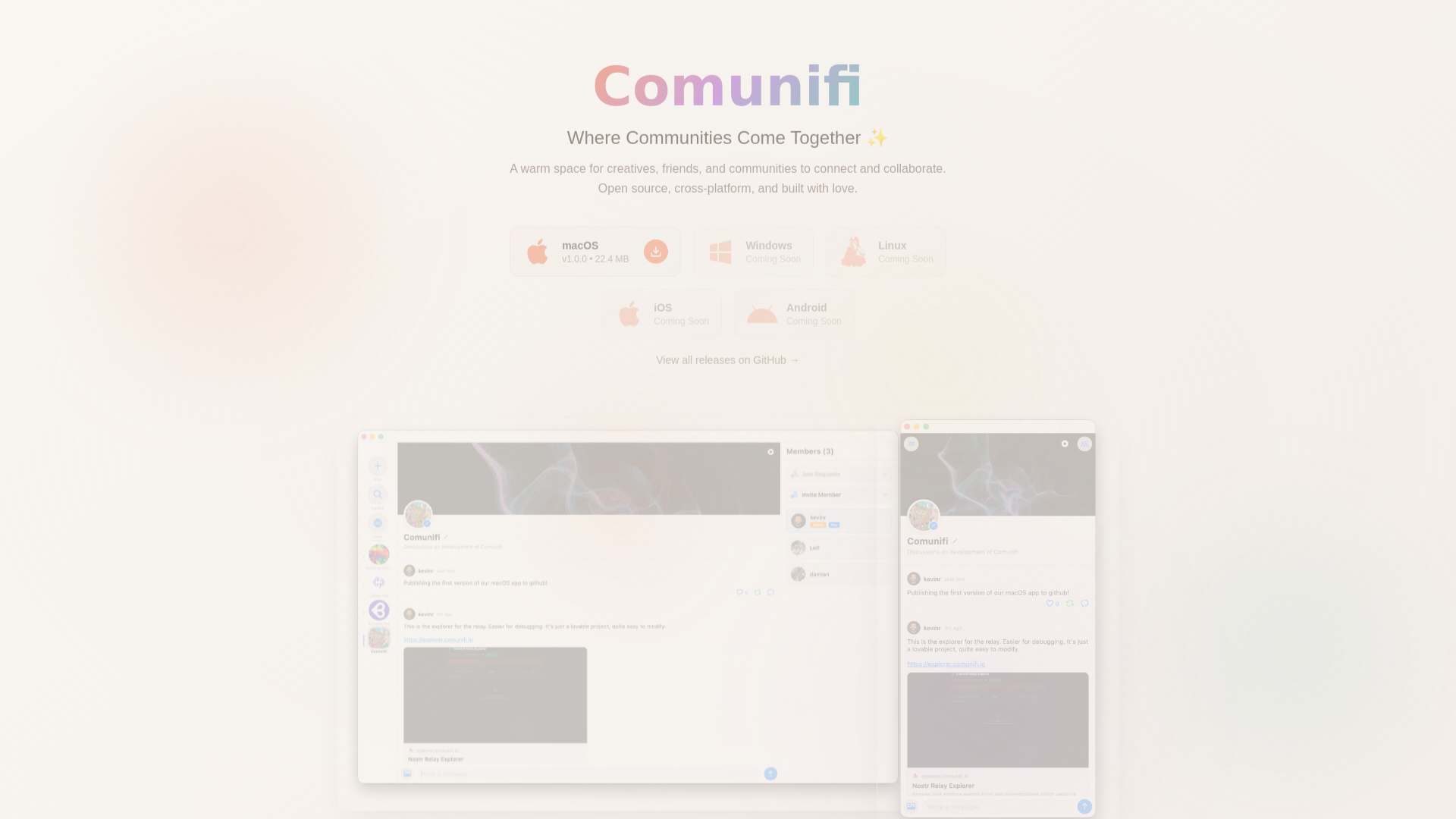 Comunifi - Private Community Messaging