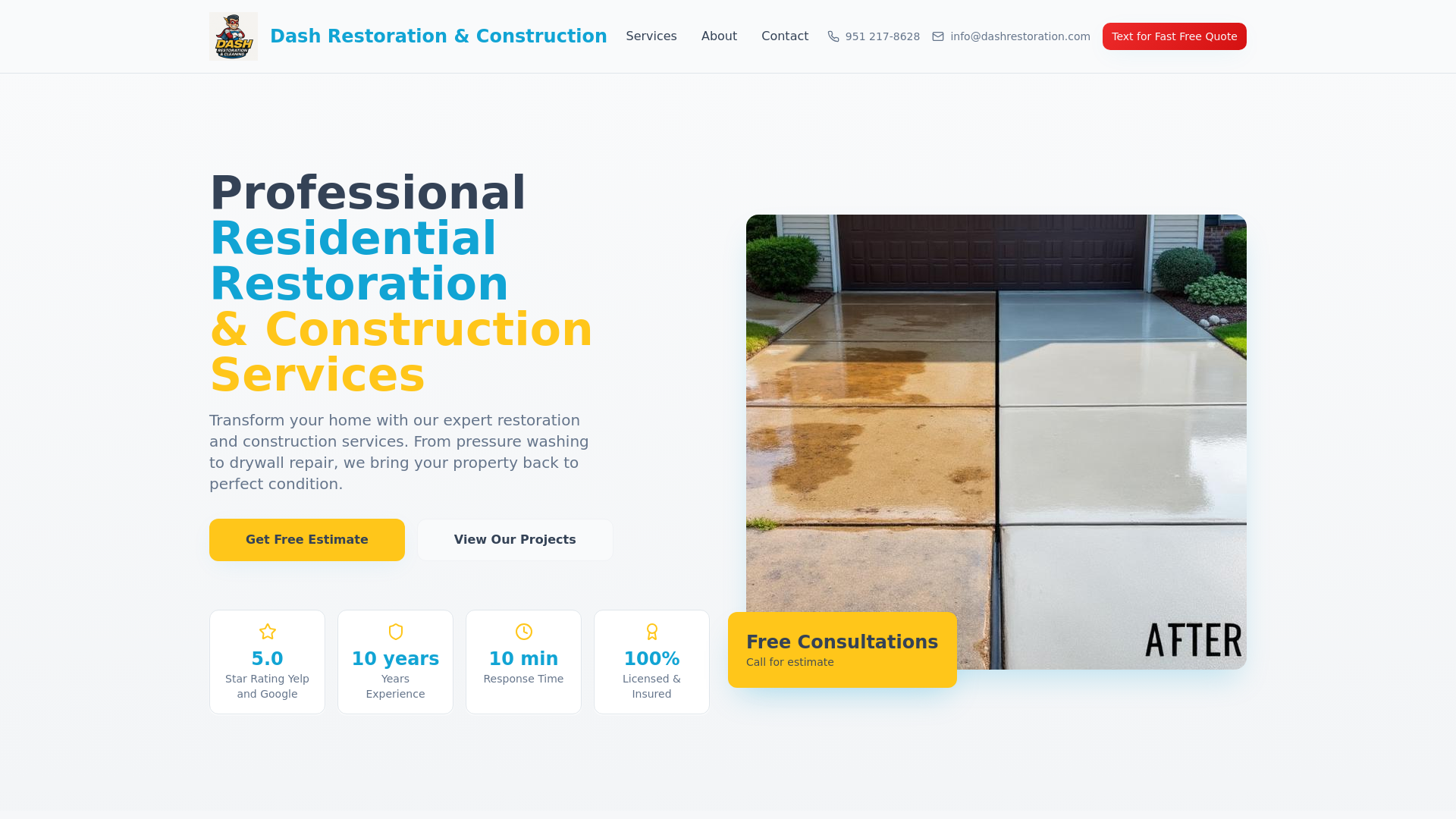 Dash Restoration & Construction - Professional Residential Services