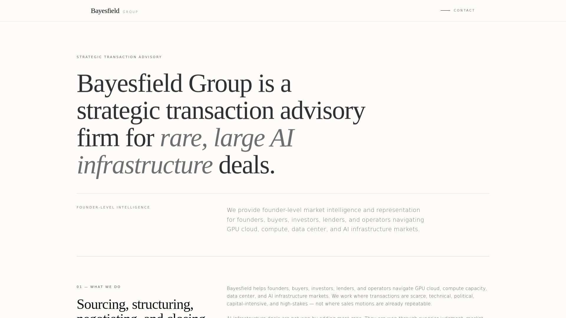 Bayesfield Group — Strategic Transaction Advisory