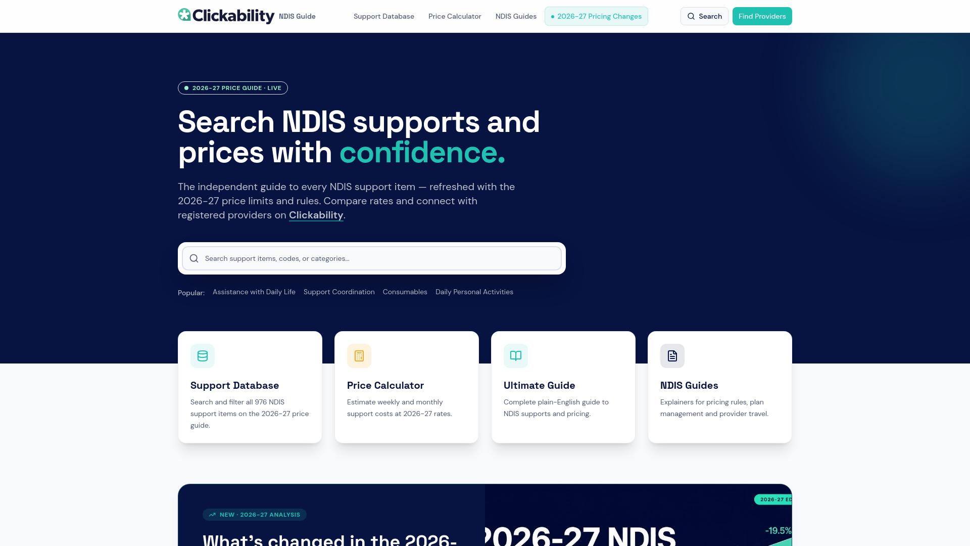 NDIS Support Categories Explained – All 15 Categories | Clickability