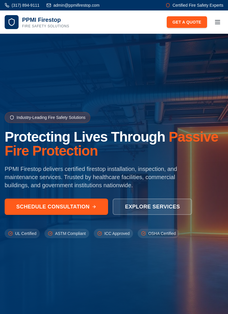 PPMI Firestop | Professional Fire Safety Solutions