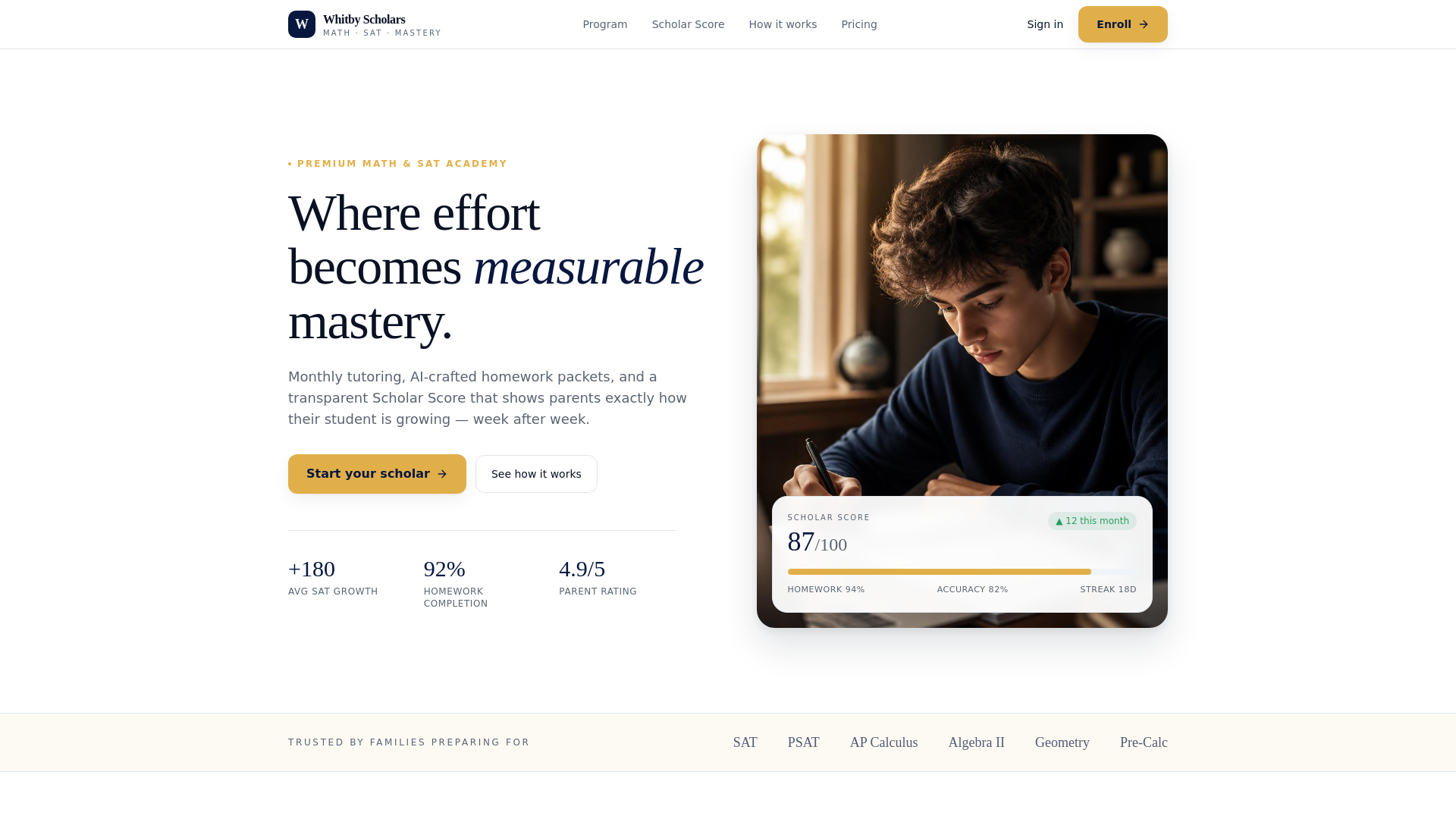 SAT & ACT Prep Powered by AI | Scholar — $9.99/month