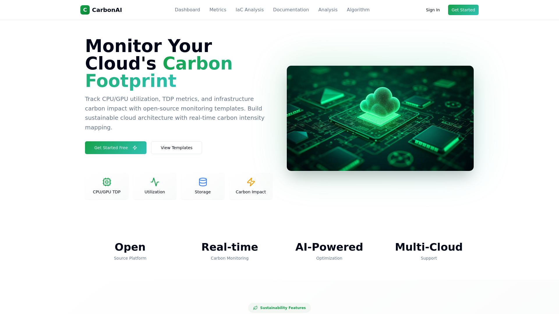 CarbonAI - Cloud Carbon Footprint Monitoring