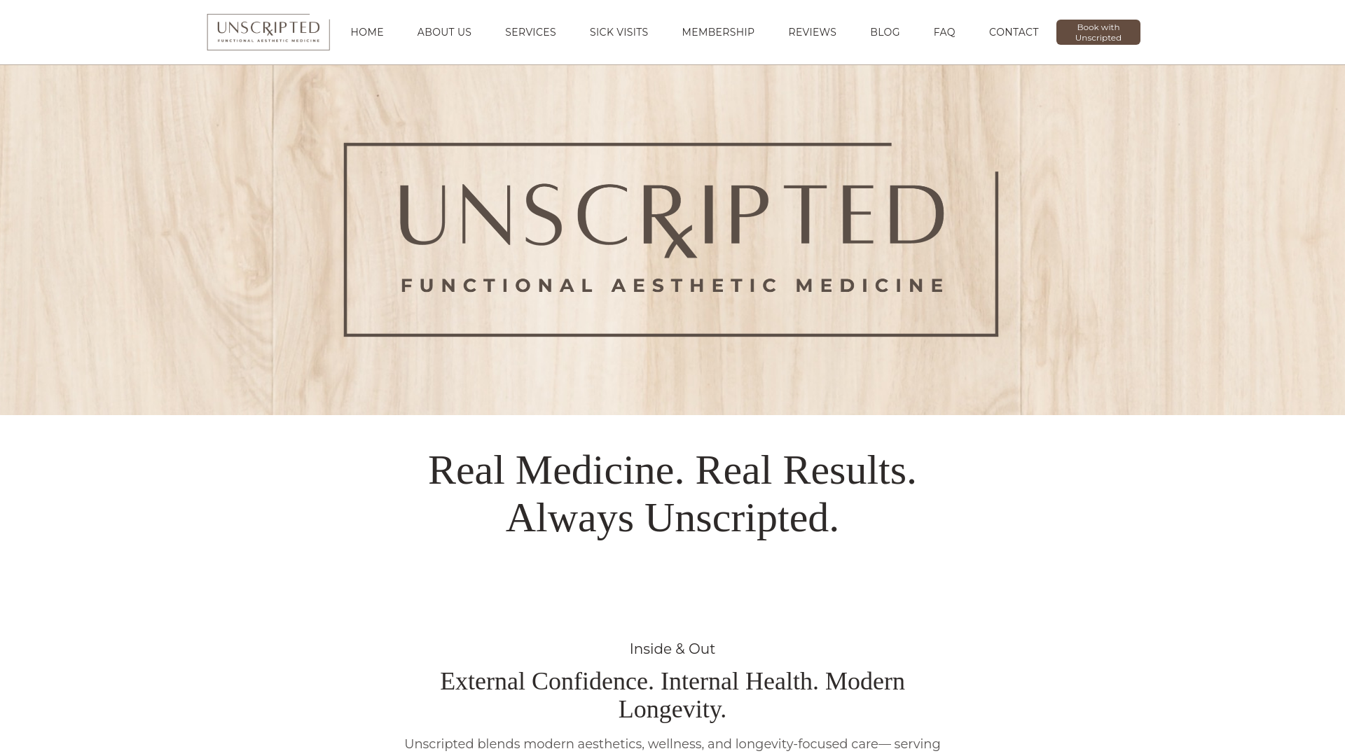 Unscripted Functional Aesthetic Medicine cover