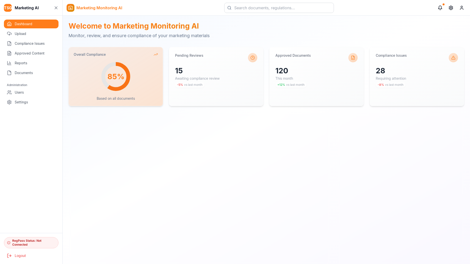 Analytics Marketing Compliance Monitoring Platform