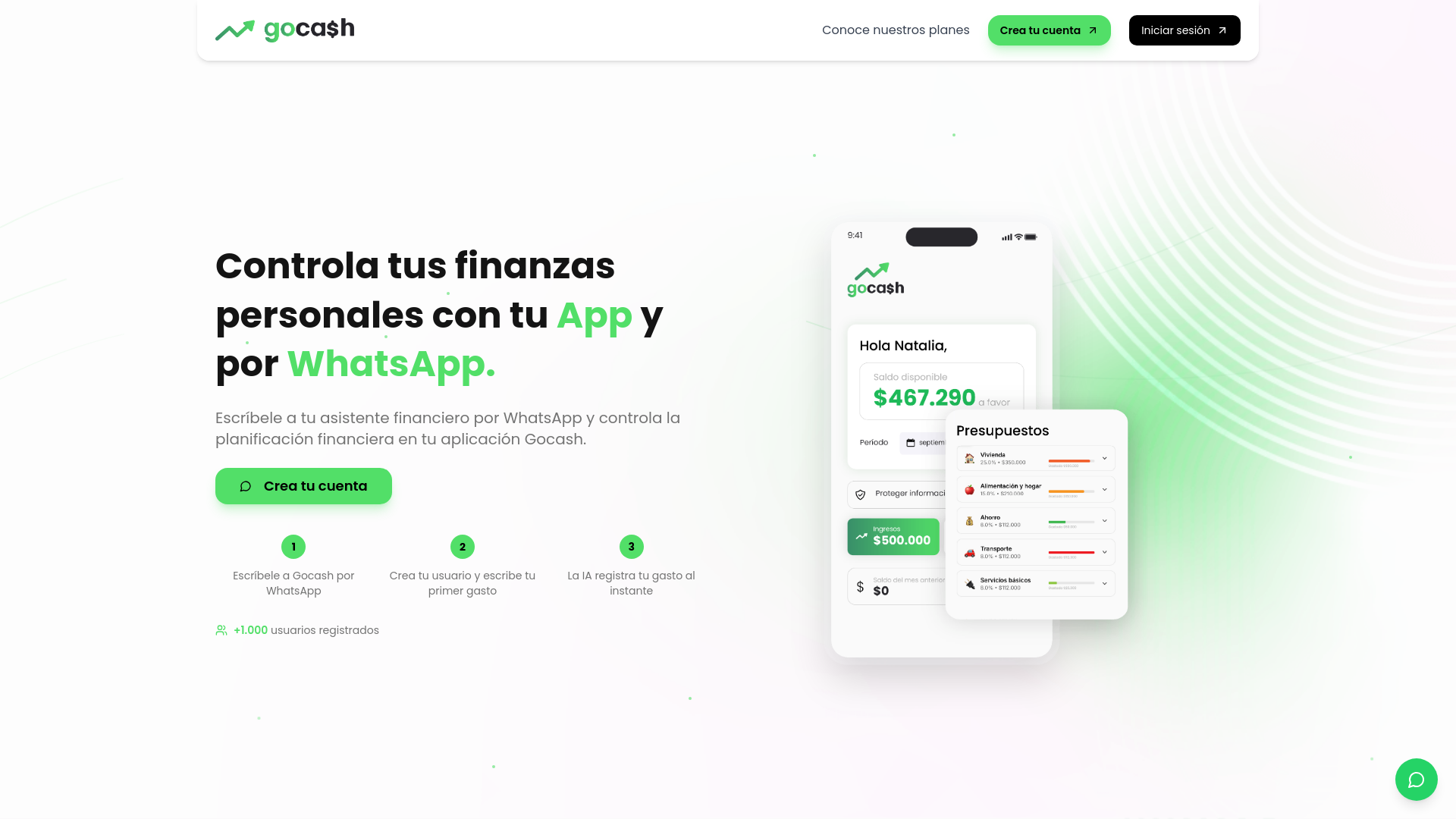 Gocash gocash - Tu Copiloto Financiero por WhatsApp
