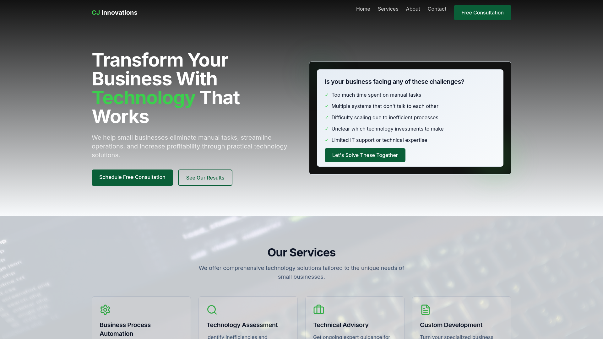 CJ Innovations - Technology Solutions for Small Businesses