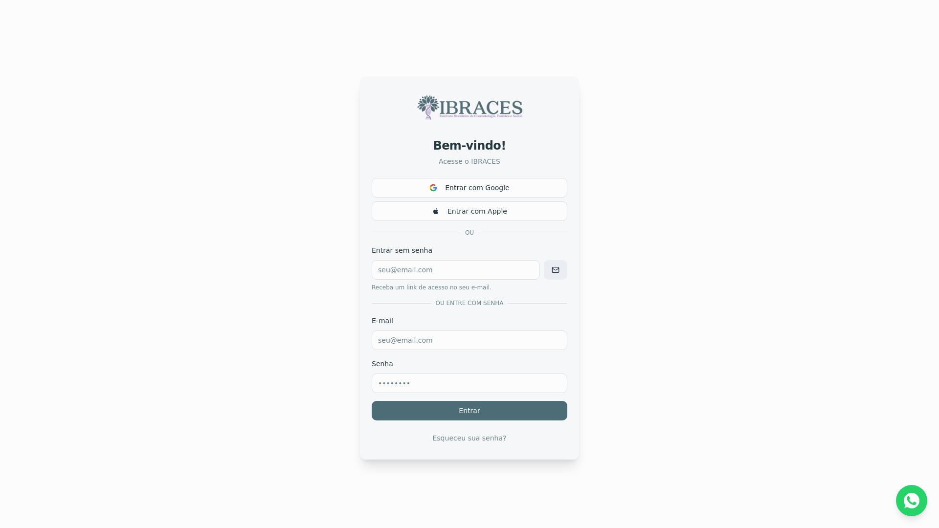 IBRACES - Área de Membros