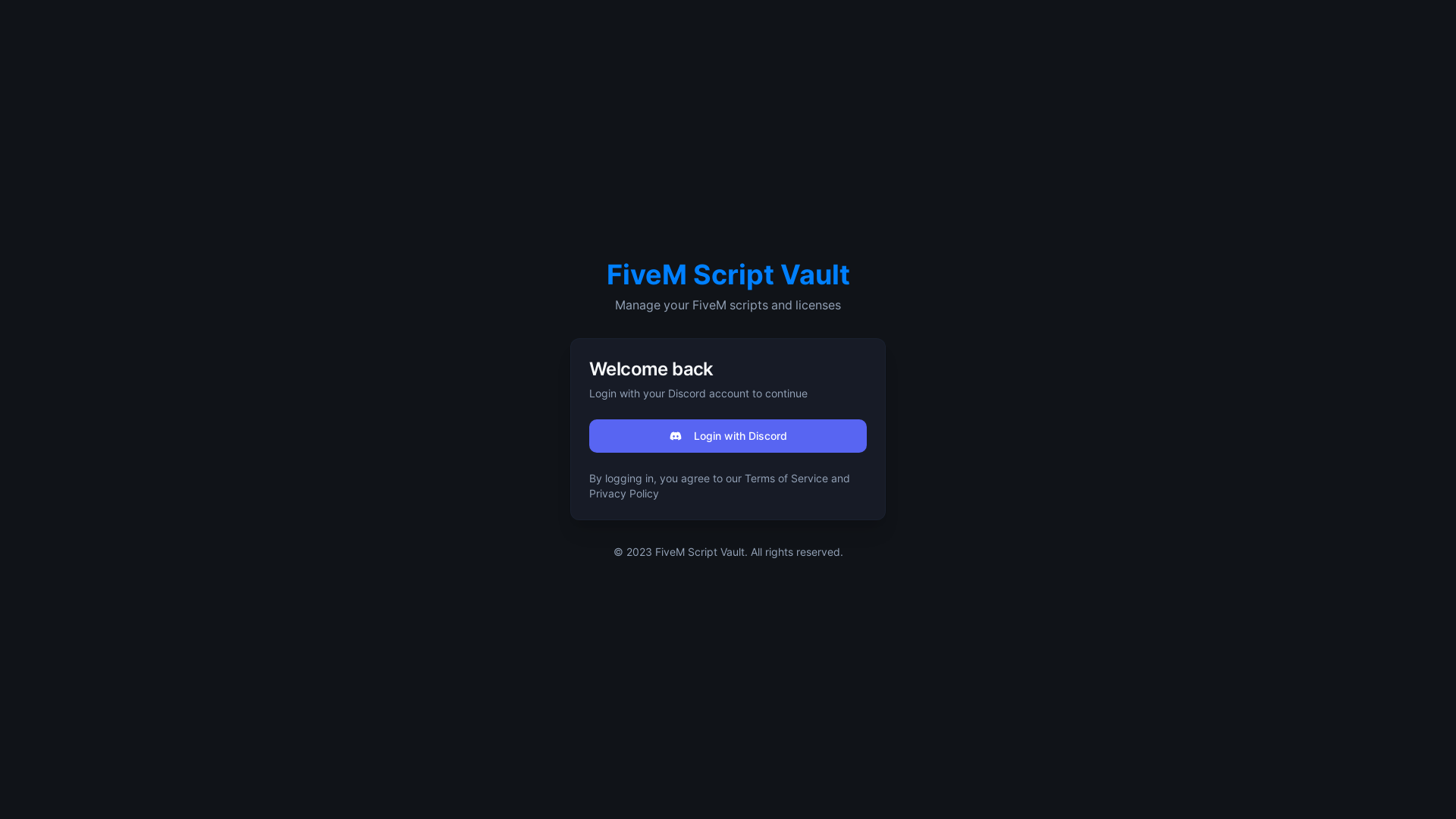 Professional Fivem Script & File Management Platform