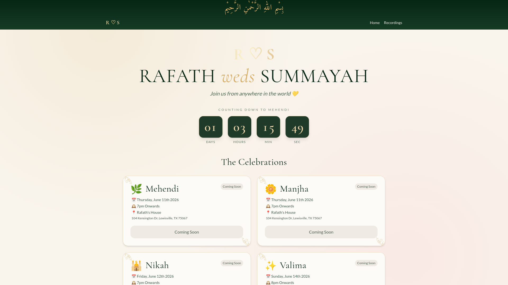 Memories · Rafath Weds Summayah