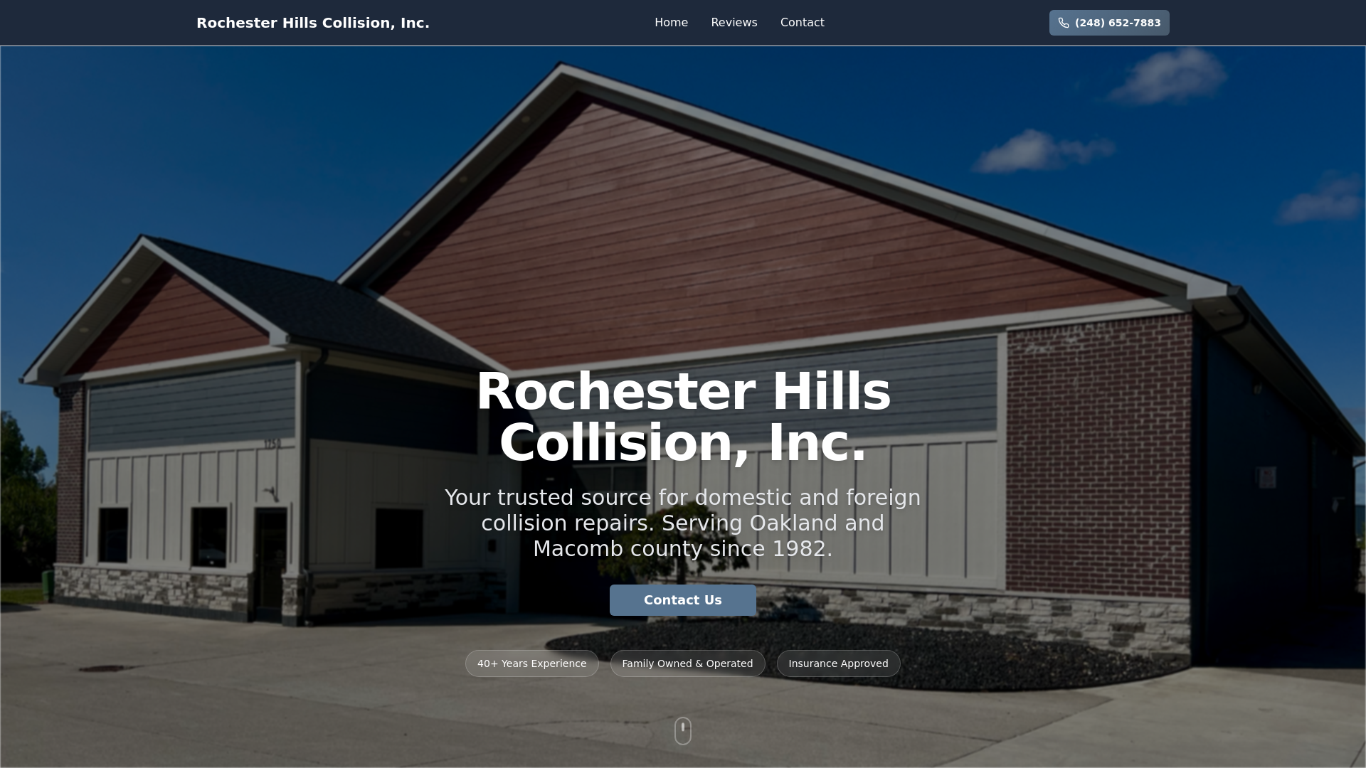 Rochester Hills Collision, Inc. - Auto Body Repair & Collision Services