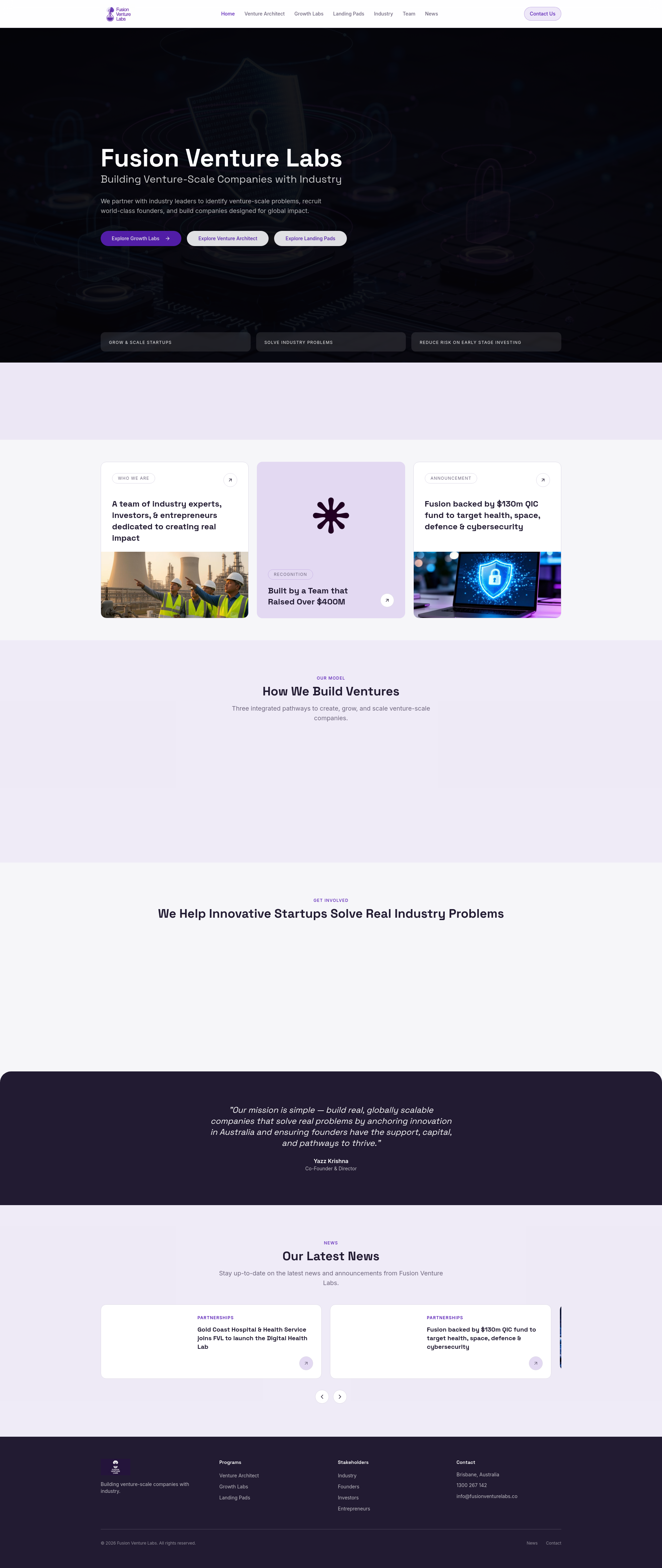 Fusion Venture Labs | Venture Builder Connecting Industry and Founders