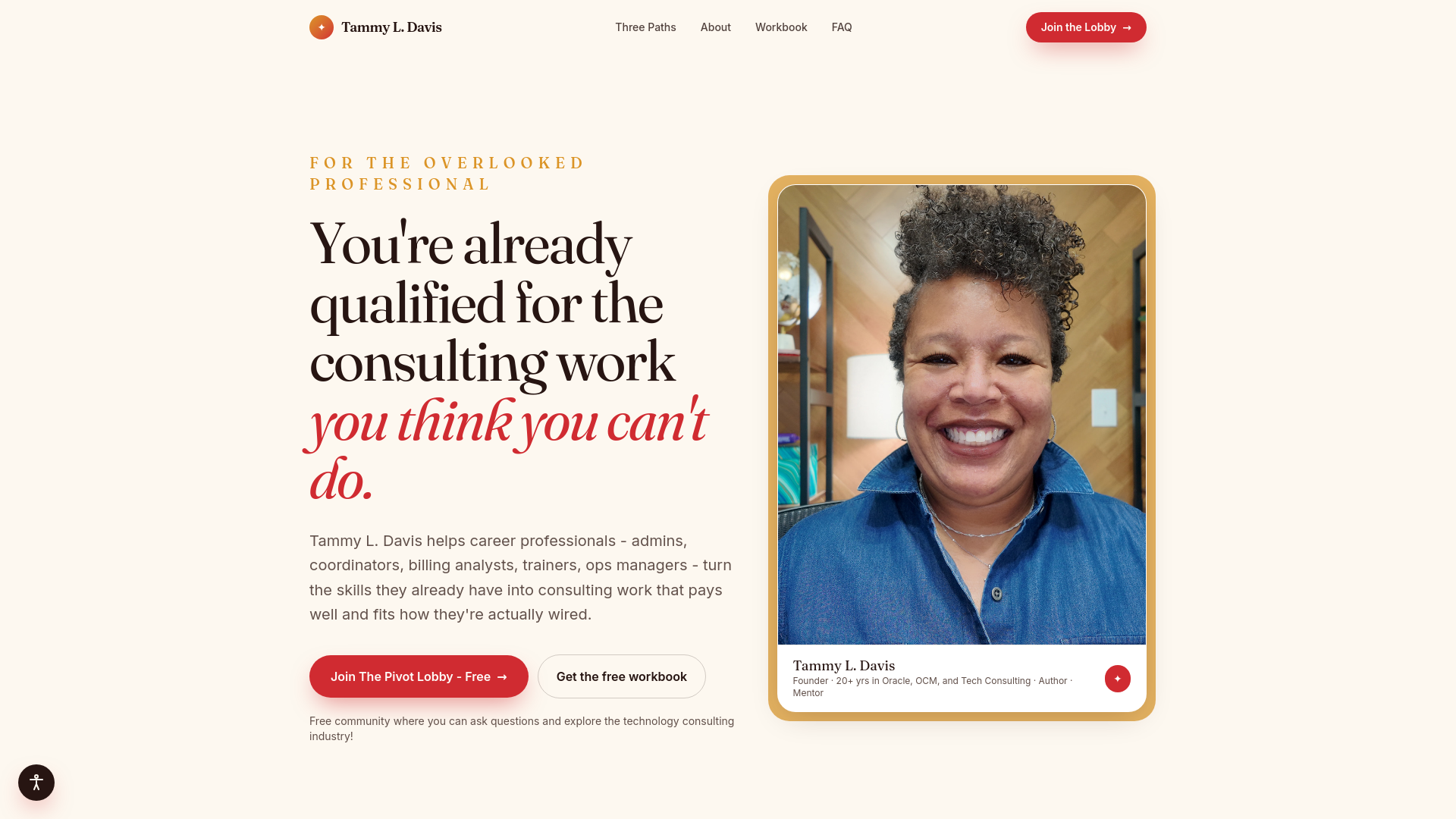 Tammy L. Davis - Book a Pivot Assessment Call