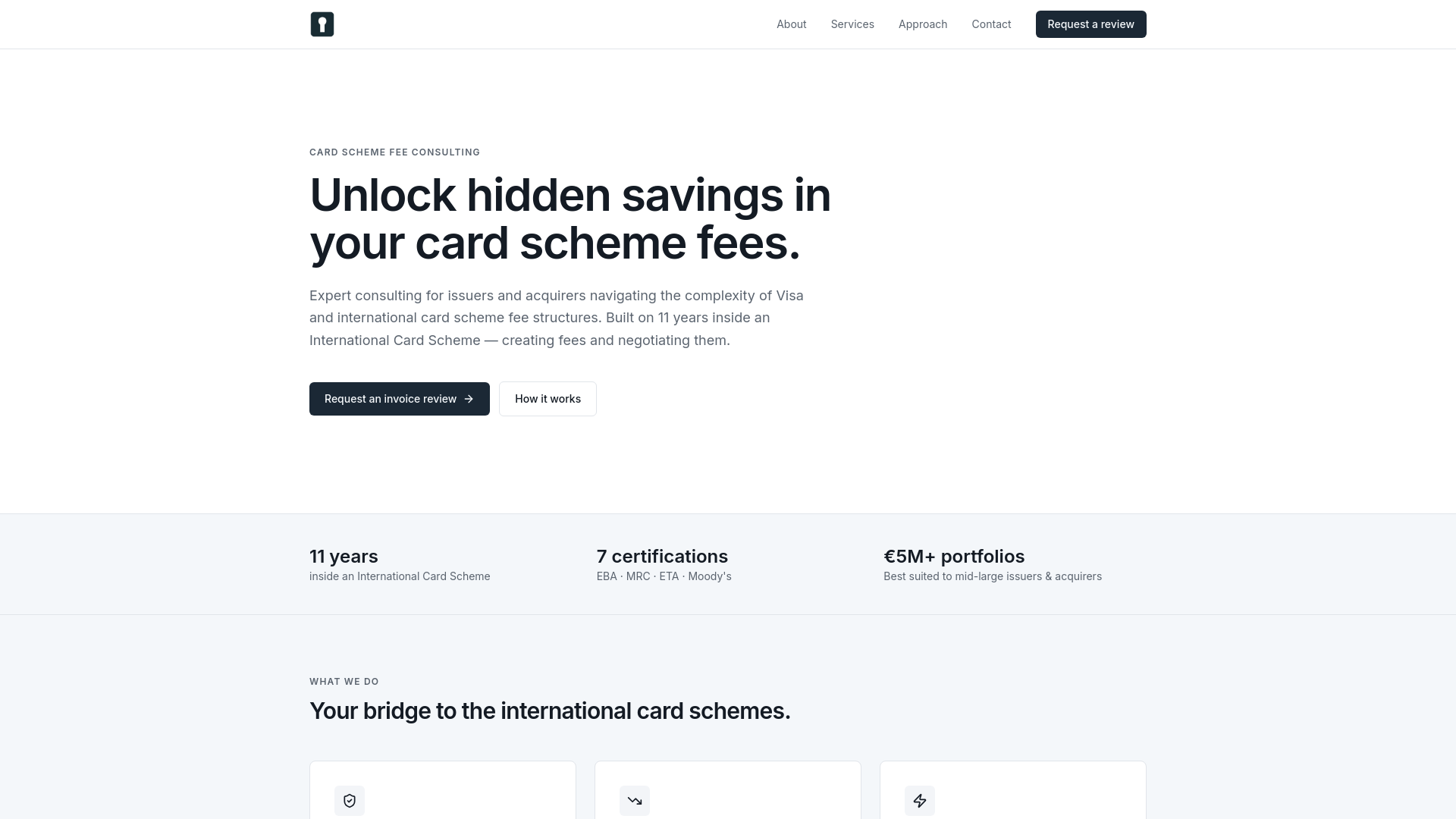 Scheme Unlocked — Cut International Card Schemes Scheme Fees