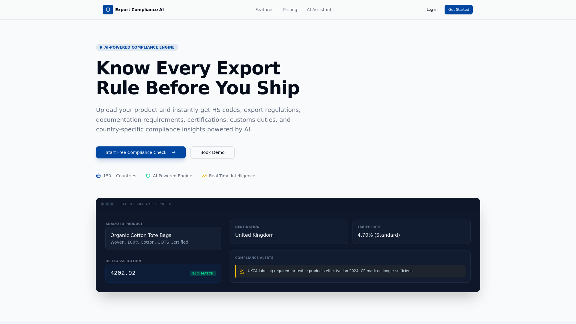 Easyexports — AI Export Manager: HS Codes, Buyers & Docs