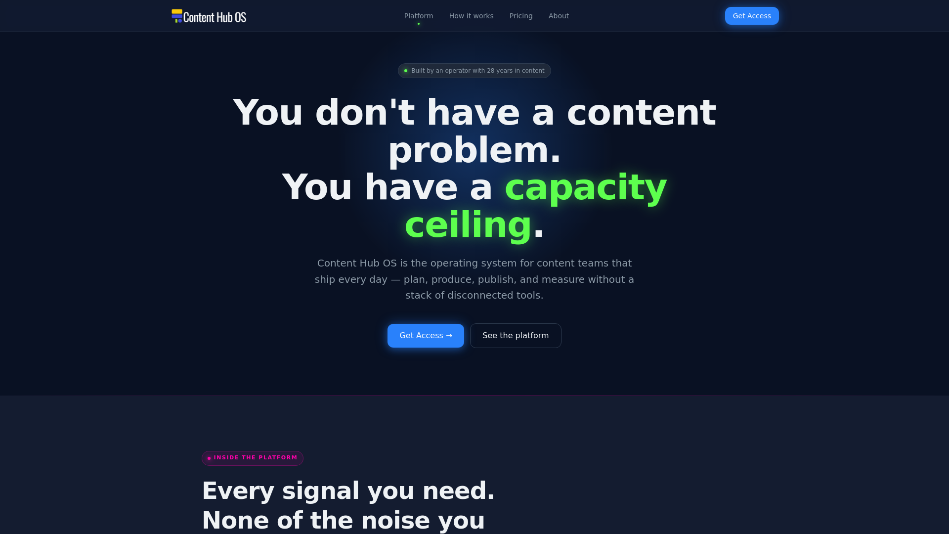 Content Hub OS — The operating system for content teams