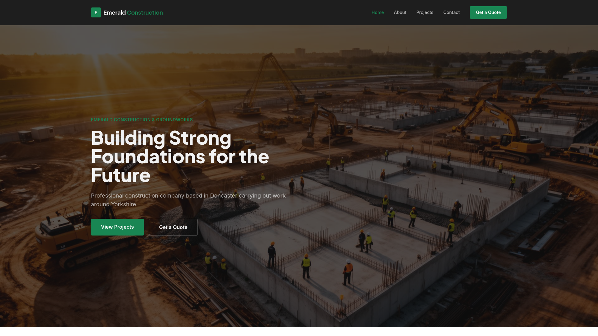 Emerald Construction & Groundworks | Professional Construction Services
