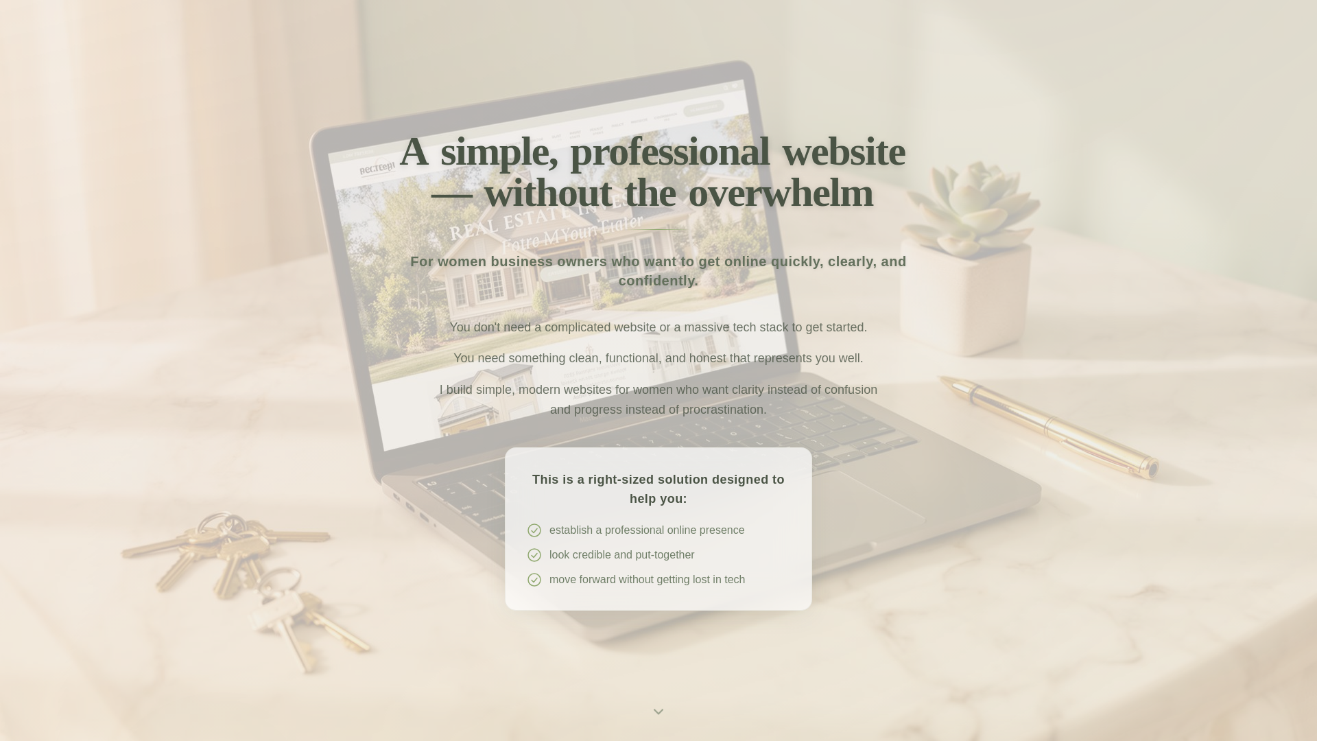 Simple Website Setup — Professional Websites for Women